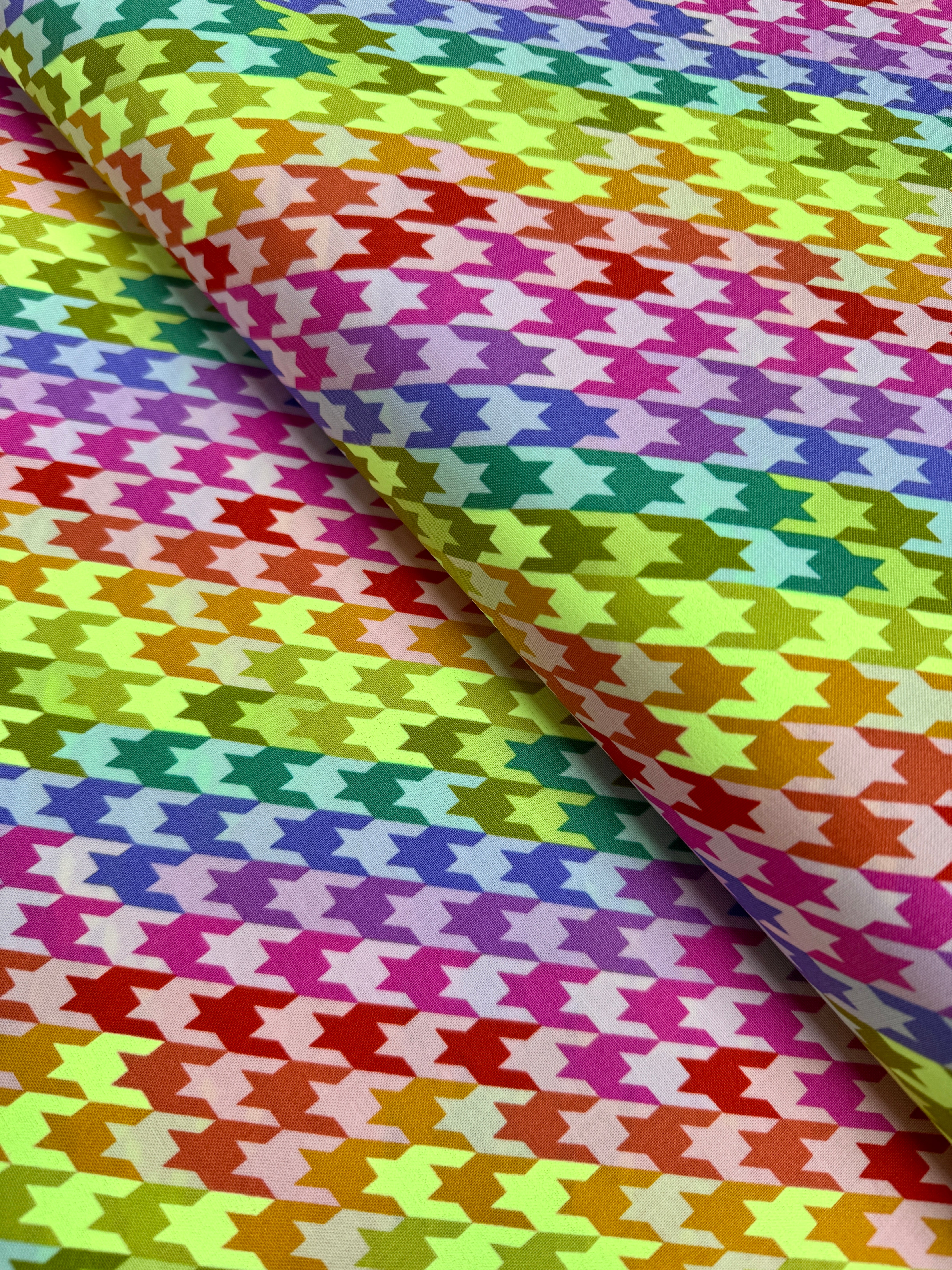 Sweet Tooth Moonbeam fabric by Tula Pink – neon candy print on 100% cotton for Free Spirit Fabrics.