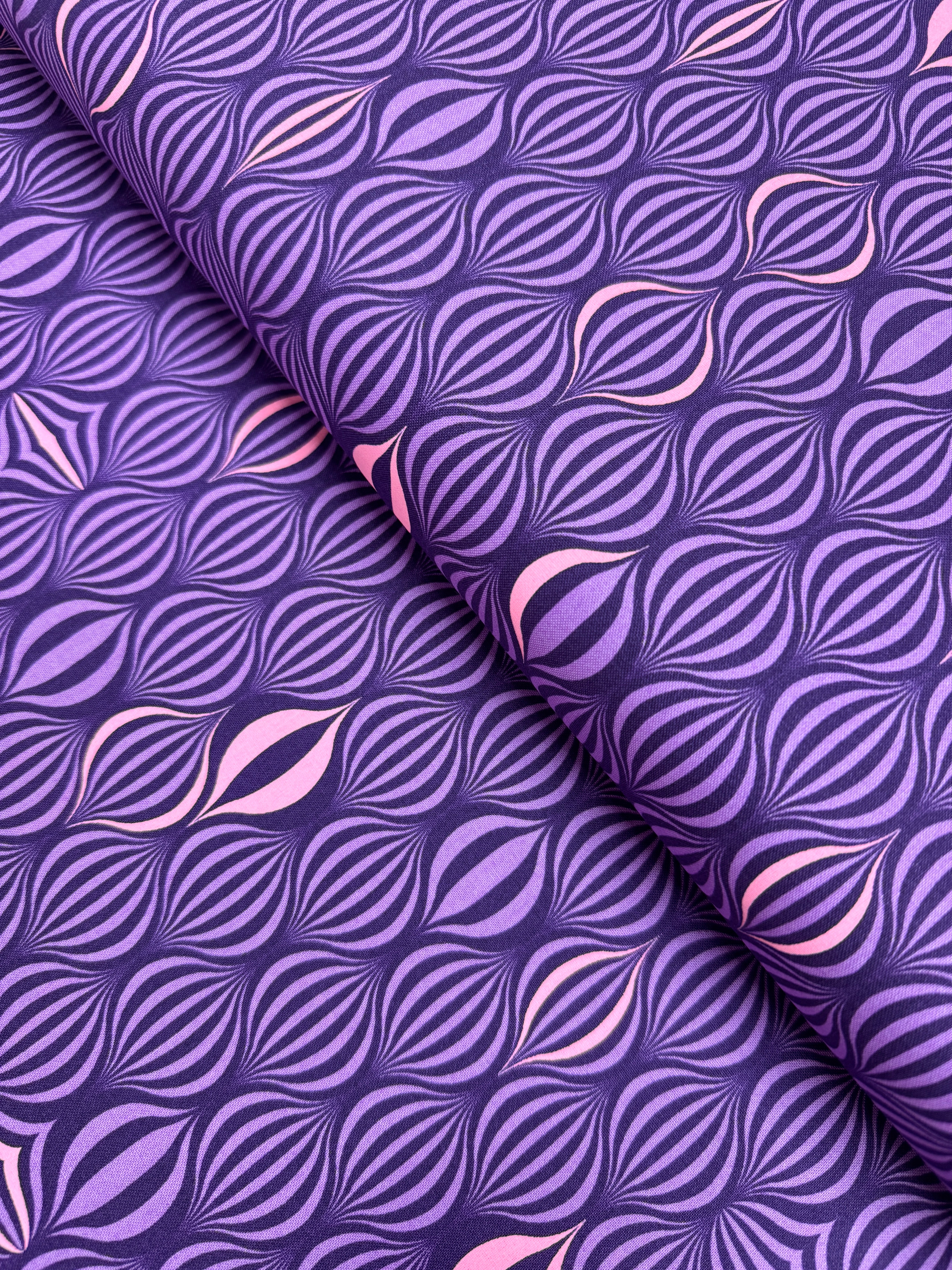 Light the Way Nova fabric by Tula Pink – neon glowing lantern motifs on 100% cotton for Free Spirit Fabrics.