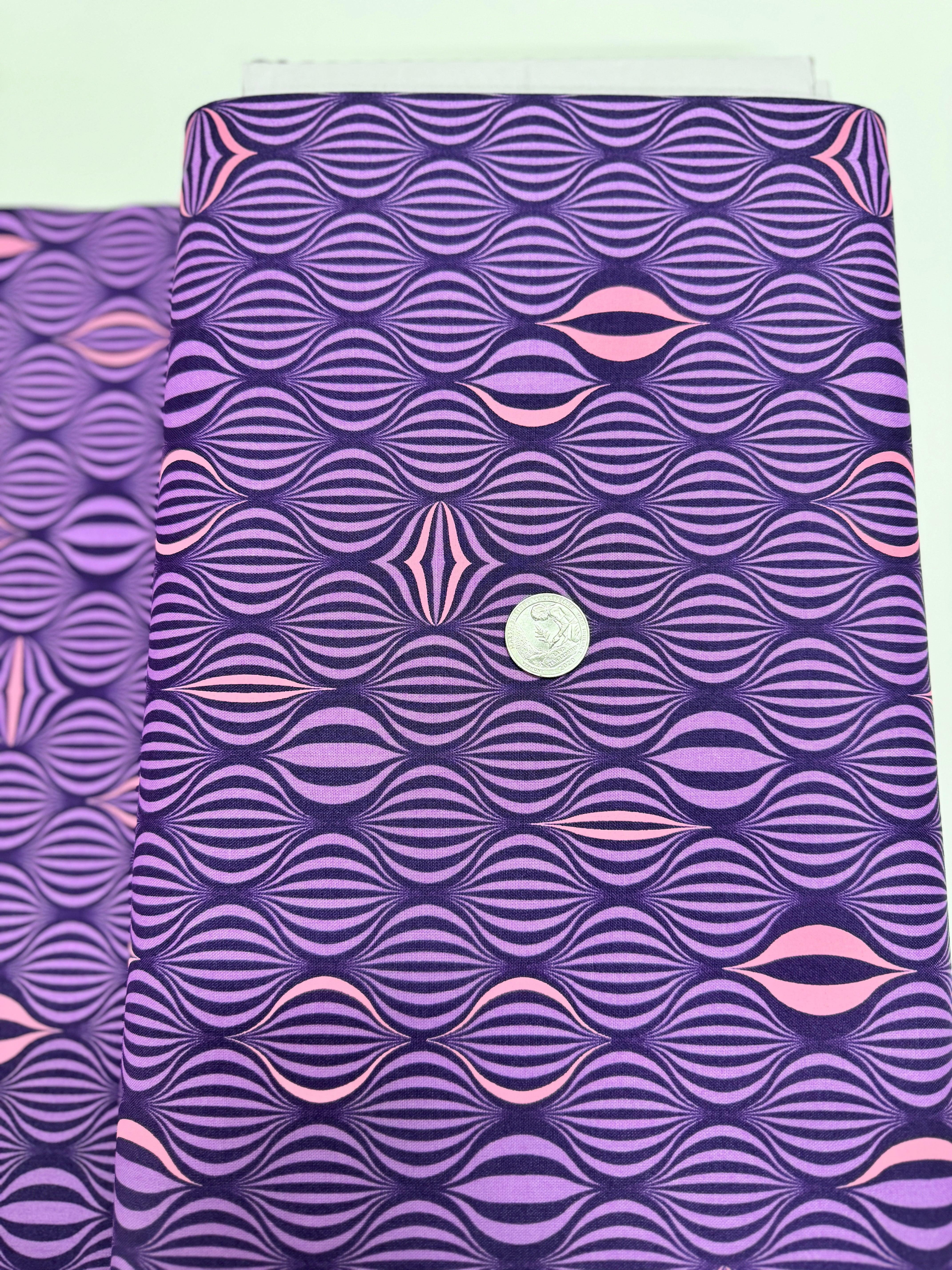 Light the Way Nova fabric by Tula Pink – neon glowing lantern motifs on 100% cotton for Free Spirit Fabrics.