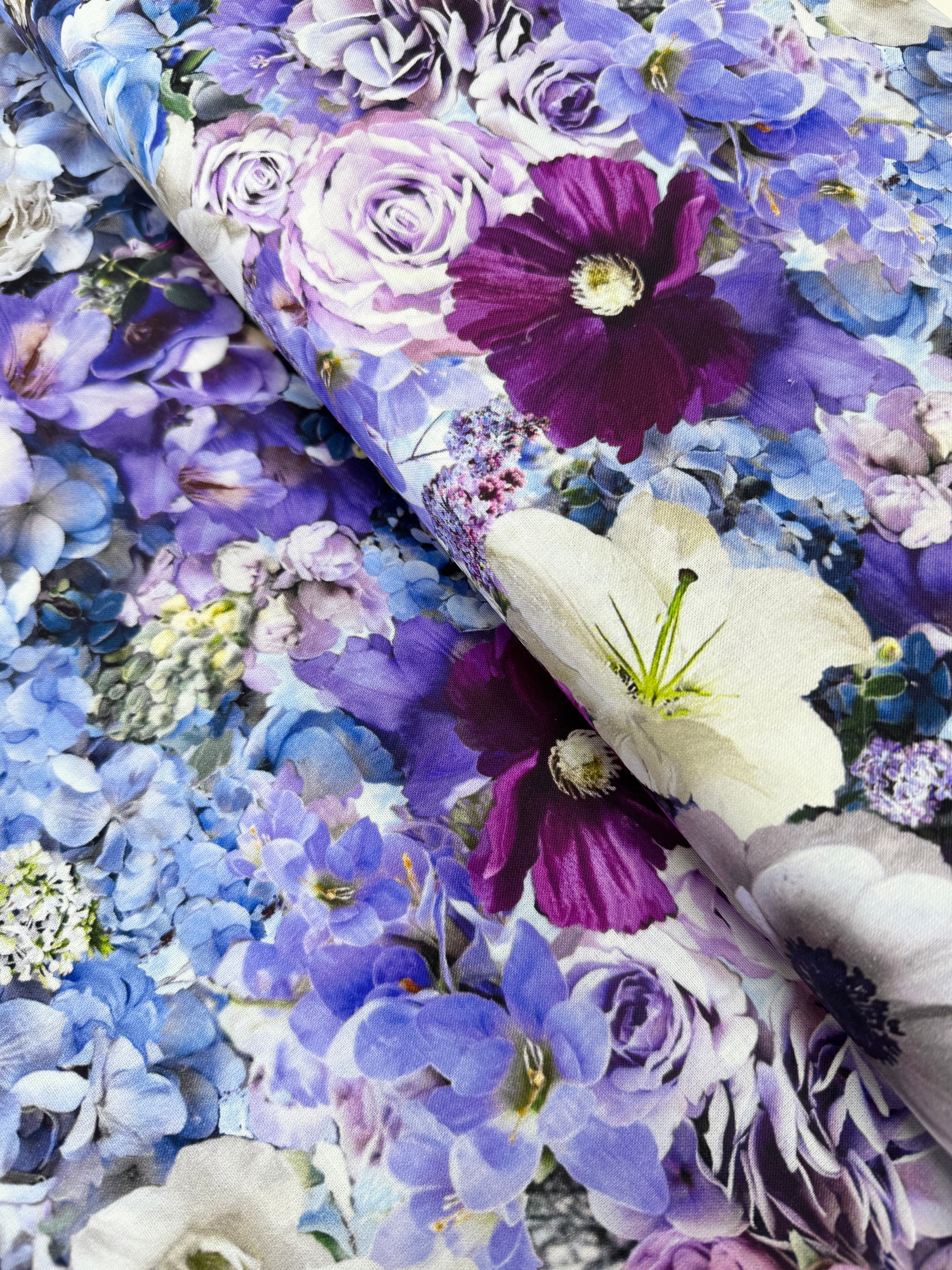 Fancy Florals Bouquet Multi Fabric by Chong-a Hwang – bold floral cotton print in rich multicolor by Timeless Treasures.