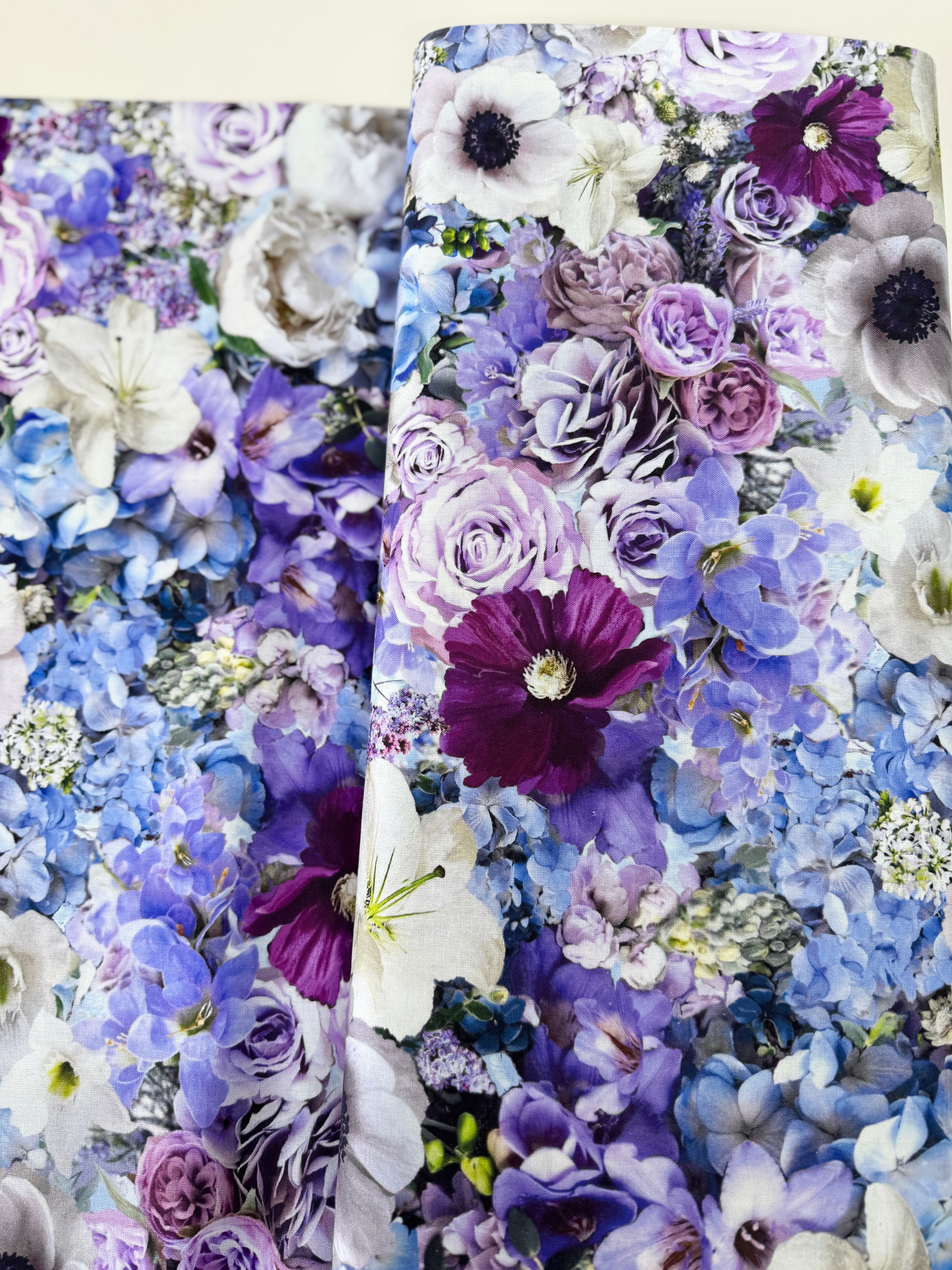 Fancy Florals Bouquet Multi Fabric by Chong-a Hwang – bold floral cotton print in rich multicolor by Timeless Treasures.