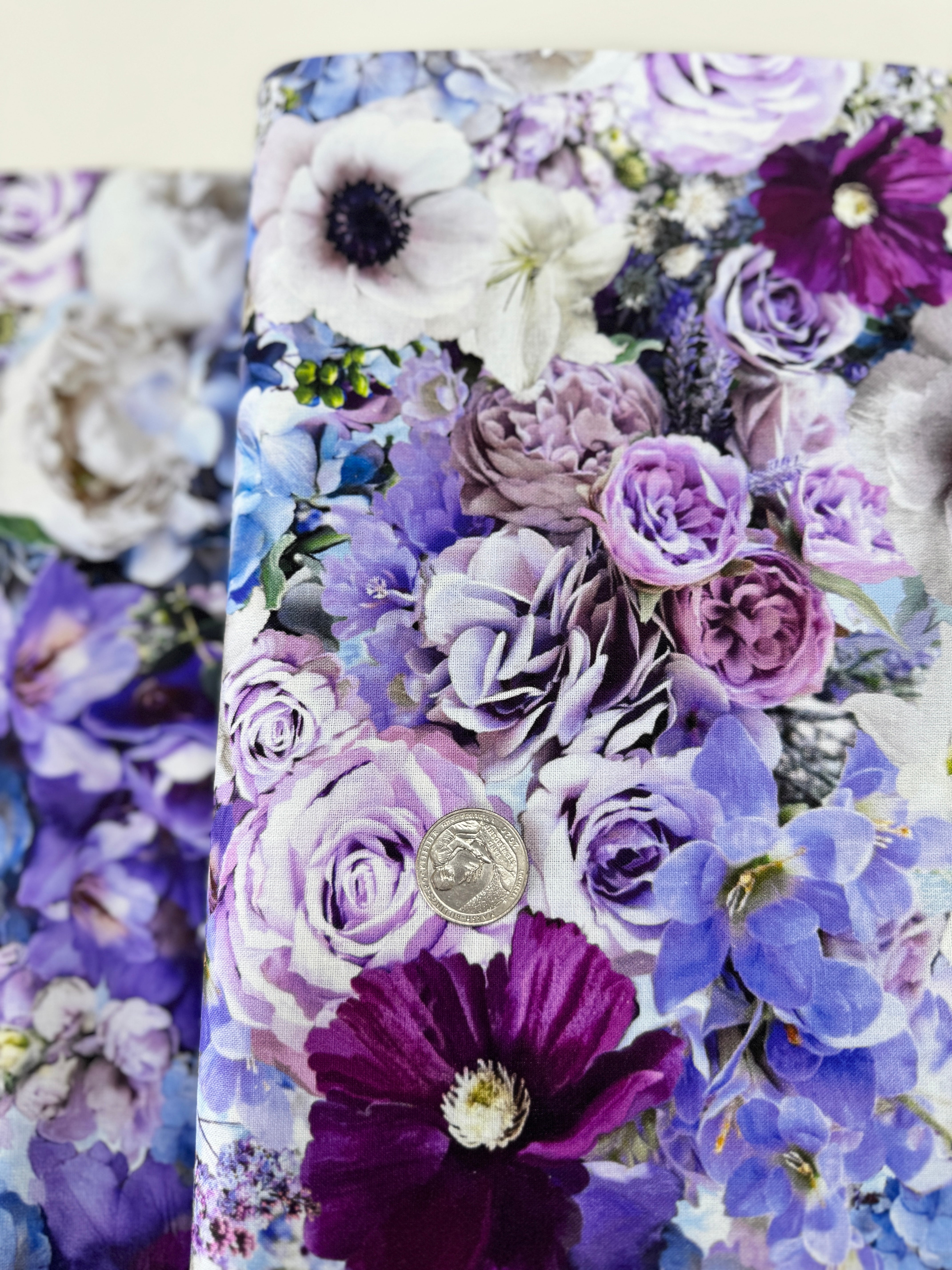 Fancy Florals Bouquet Multi Fabric by Chong-a Hwang – bold floral cotton print in rich multicolor by Timeless Treasures.