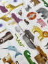 A to Z Animals fabric by Robert Kaufman – alphabet and animals print on 100% cotton for kids and nursery projects.