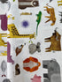 A to Z Animals fabric by Robert Kaufman – alphabet and animals print on 100% cotton for kids and nursery projects.