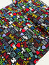 I Love My Dog Black fabric by Gail Cadden for Timeless Treasures – colorful dog-themed words on black cotton.
