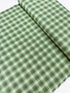 Yarn Dyed Check Plaid Palm fabric from Kitchen Window Wovens by Elizabeth Hartman – green woven cotton plaid.