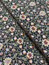 Morris Manor Evenlode Florals Ebony fabric by Barbara Brackman – black William Morris-inspired floral print on cotton.
