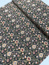 Morris Manor Evenlode Florals Ebony fabric by Barbara Brackman – black William Morris-inspired floral print on cotton.