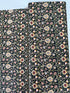 Morris Manor Evenlode Florals Ebony fabric by Barbara Brackman – black William Morris-inspired floral print on cotton.