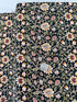 Morris Manor Evenlode Florals Ebony fabric by Barbara Brackman – black William Morris-inspired floral print on cotton.
