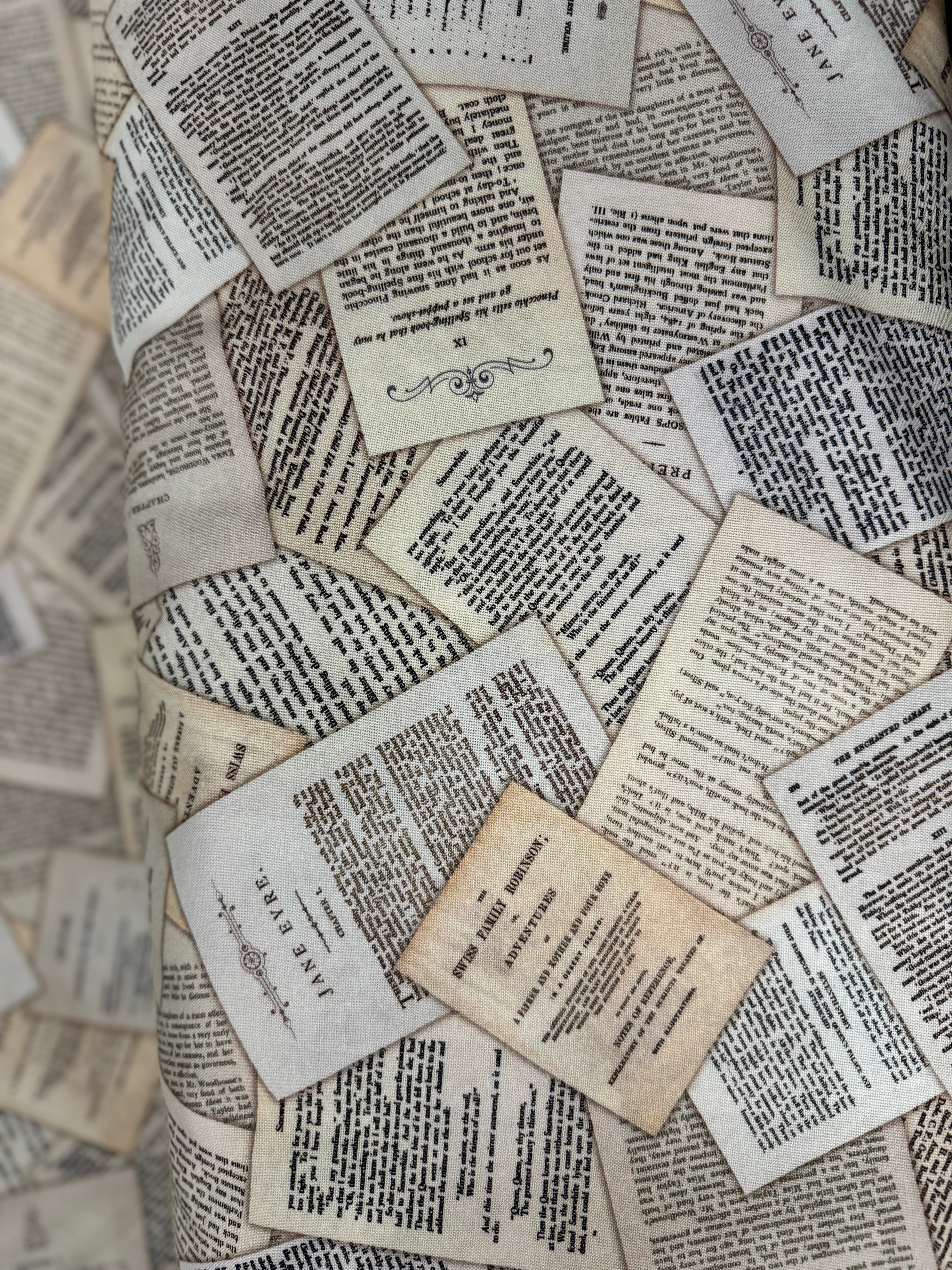 Library Of Rarities Wide - Book Pages Vintage 108" Wide - Remnant