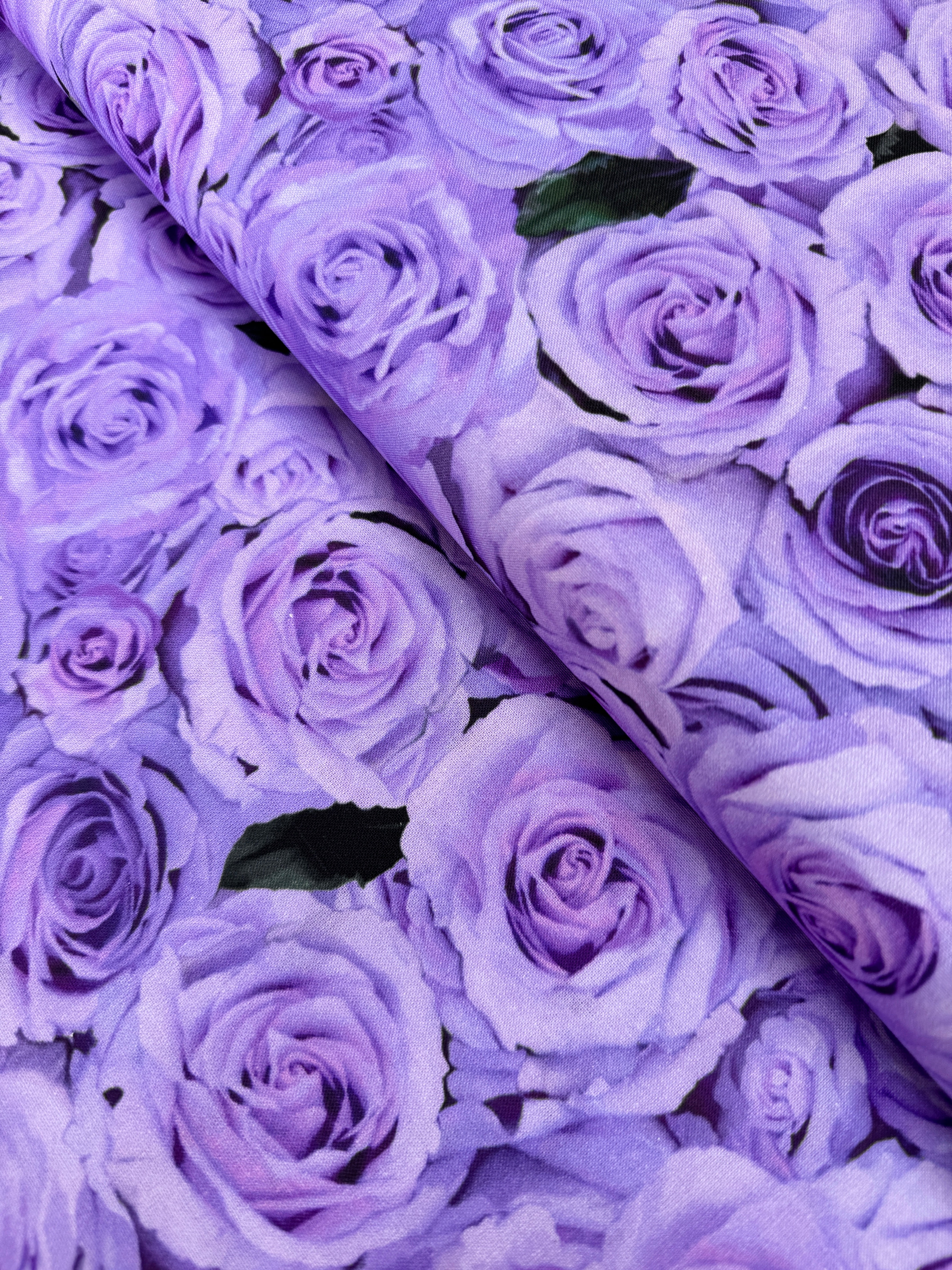 Love Letter - Packed Roses Purple Yardage