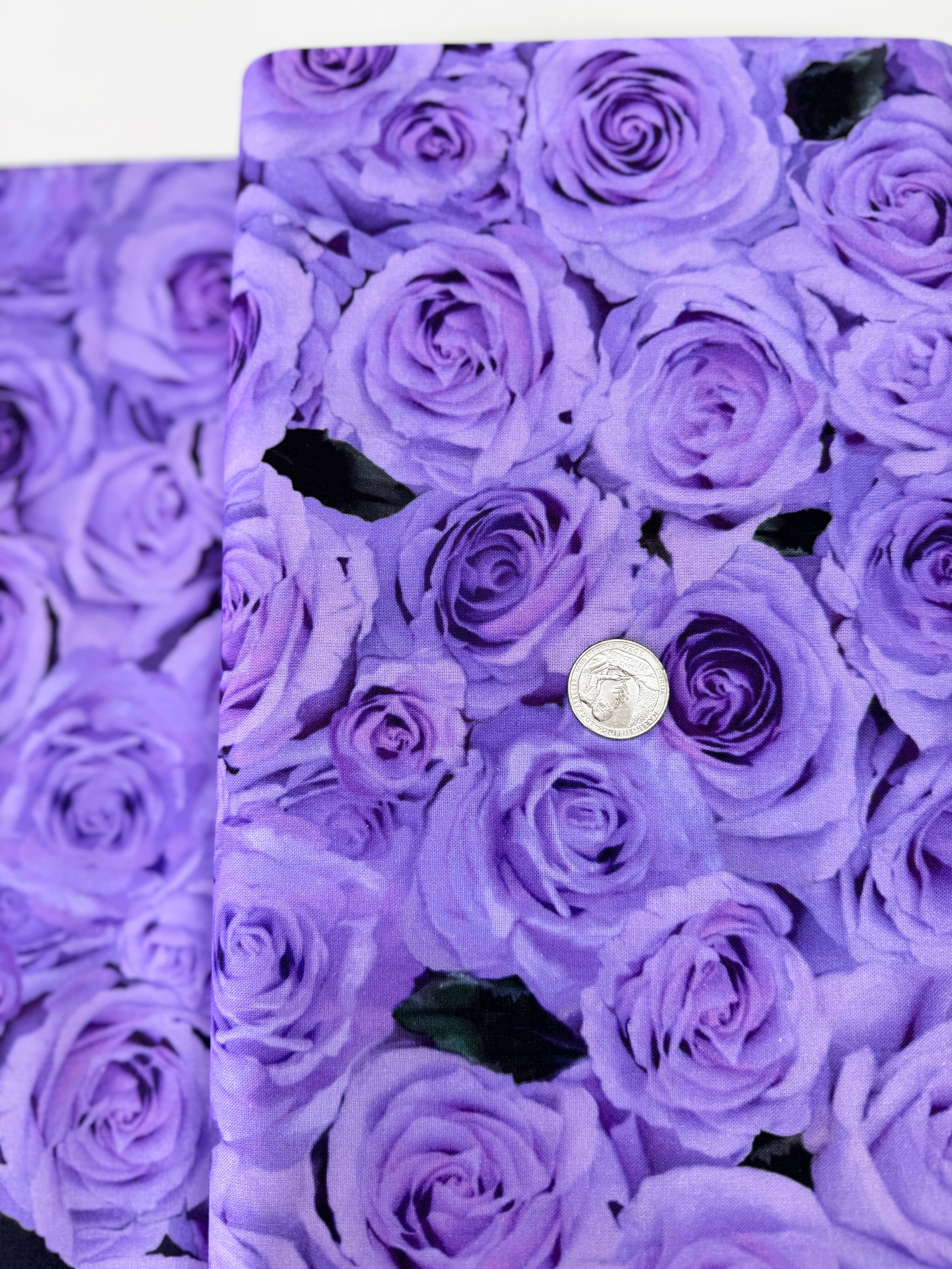Love Letter - Packed Roses Purple Yardage