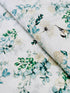 Chickadee Cheer – Chickadees and Flowers Natural with Gold Metallic Fabric by Hoffman Fabrics