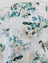 Chickadee Cheer – Chickadees and Flowers Natural with Gold Metallic Fabric by Hoffman Fabrics