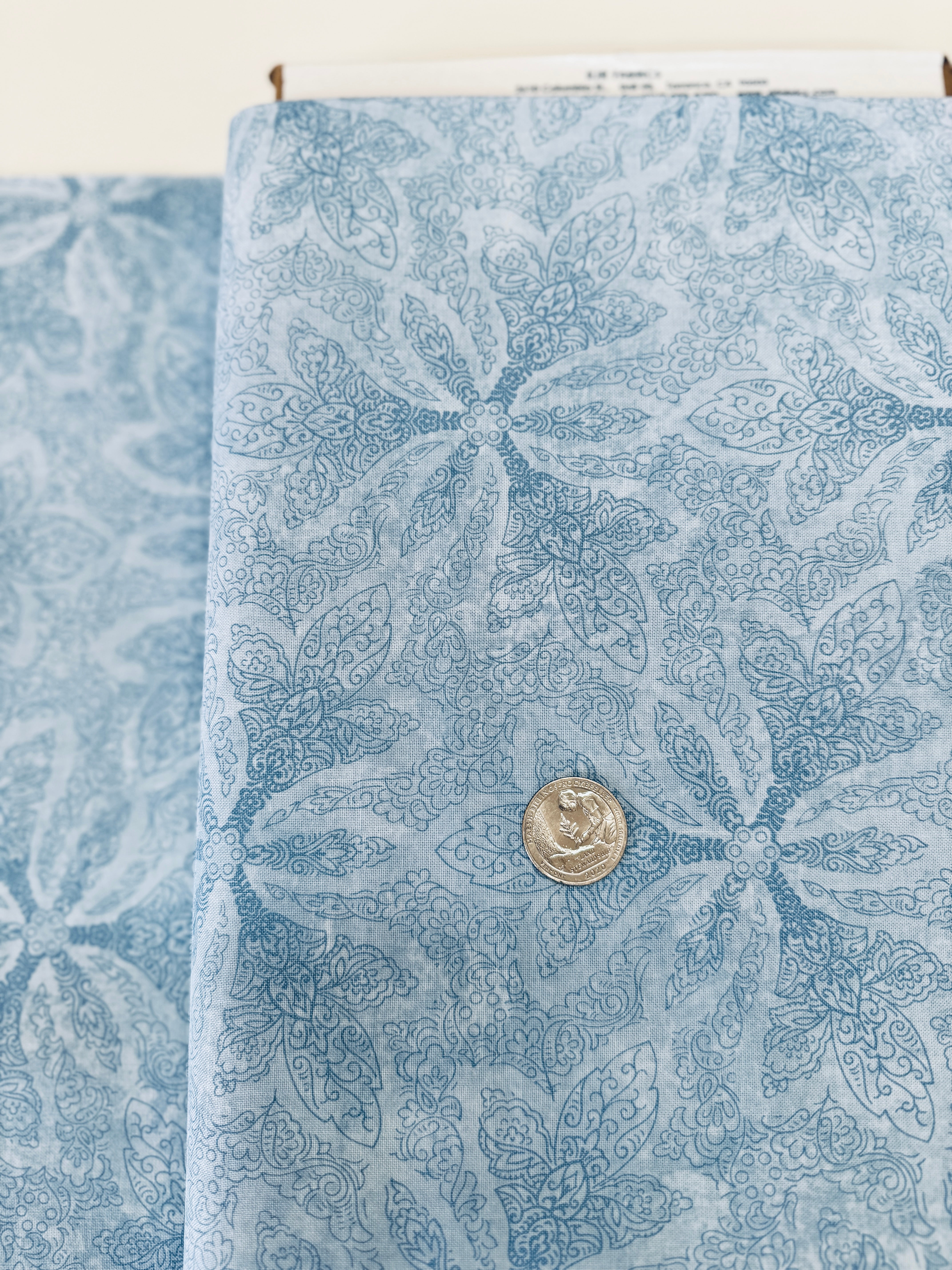 Maison – Fleur Light Blue Floral Fabric by Jinny Beyer for RJR Fabrics