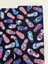 Red White & True Flip Flops on Black Fabric by Kanvas Studio – Patriotic summer cotton