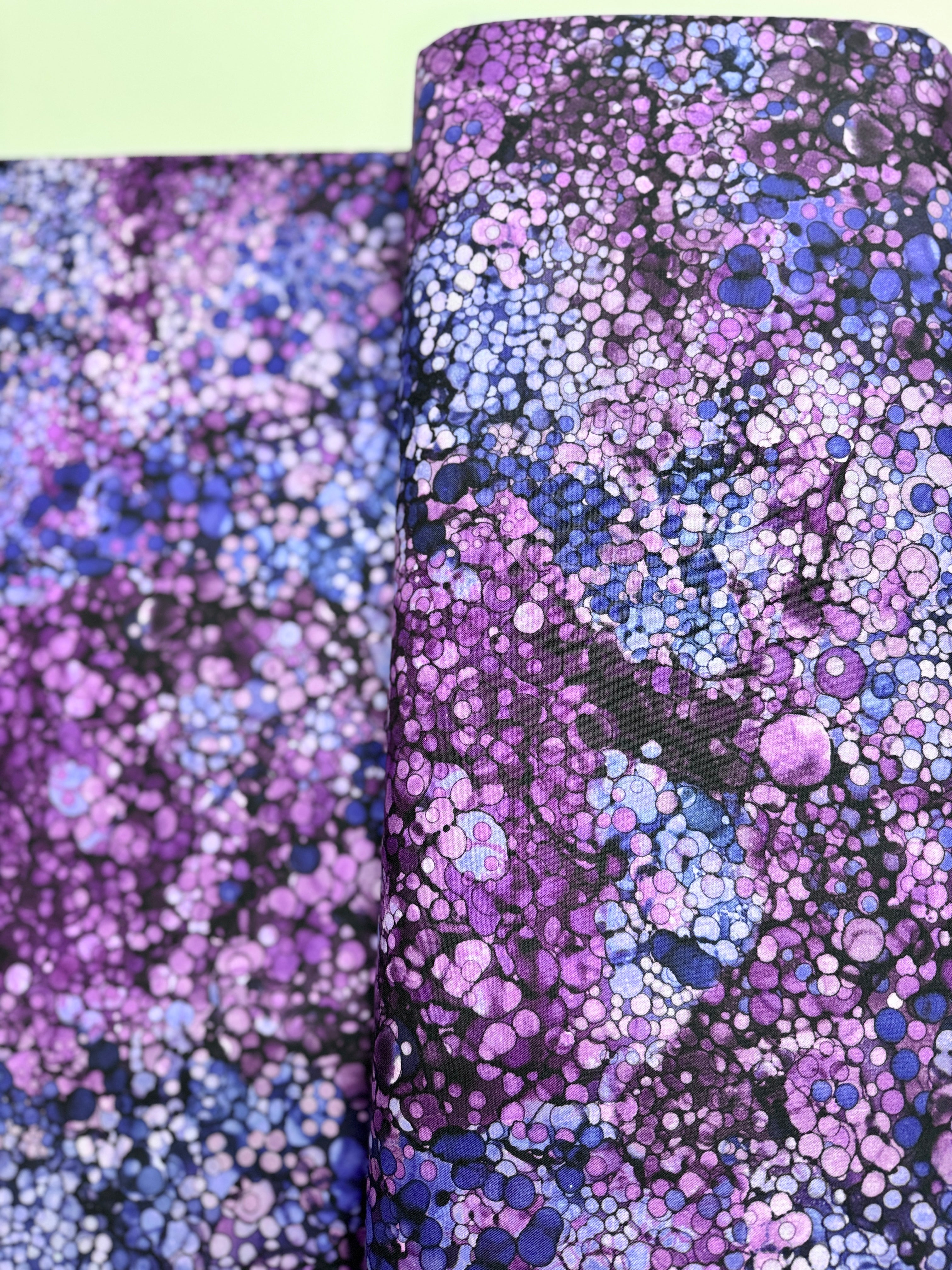 Bliss Wide Backing Amethyst 108" Fabric by Northcott – Purple marbled print