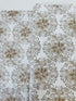 Holiday Flourish Florals Dove cotton fabric by Studio RK for Robert Kaufman – dove-gray with silver metallic floral print, 43–44″