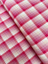 Kitchen Window Wovens Watermelon yarn‑dyed gingham cotton by Elizabeth Hartman – pink and white check, 43–44″ wide