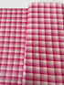Kitchen Window Wovens Watermelon yarn‑dyed gingham cotton by Elizabeth Hartman – pink and white check, 43–44″ wide