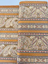 Delhi - Border Golden fabric by Jinny Beyer for RJR Fabrics with ornate Indian-style border design in rich golden tones on 100% cotton.