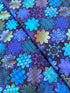 Flourish Tiles Sapphire digital cotton fabric by RJR Studio – blue floral tile pattern, 43–44″ wide