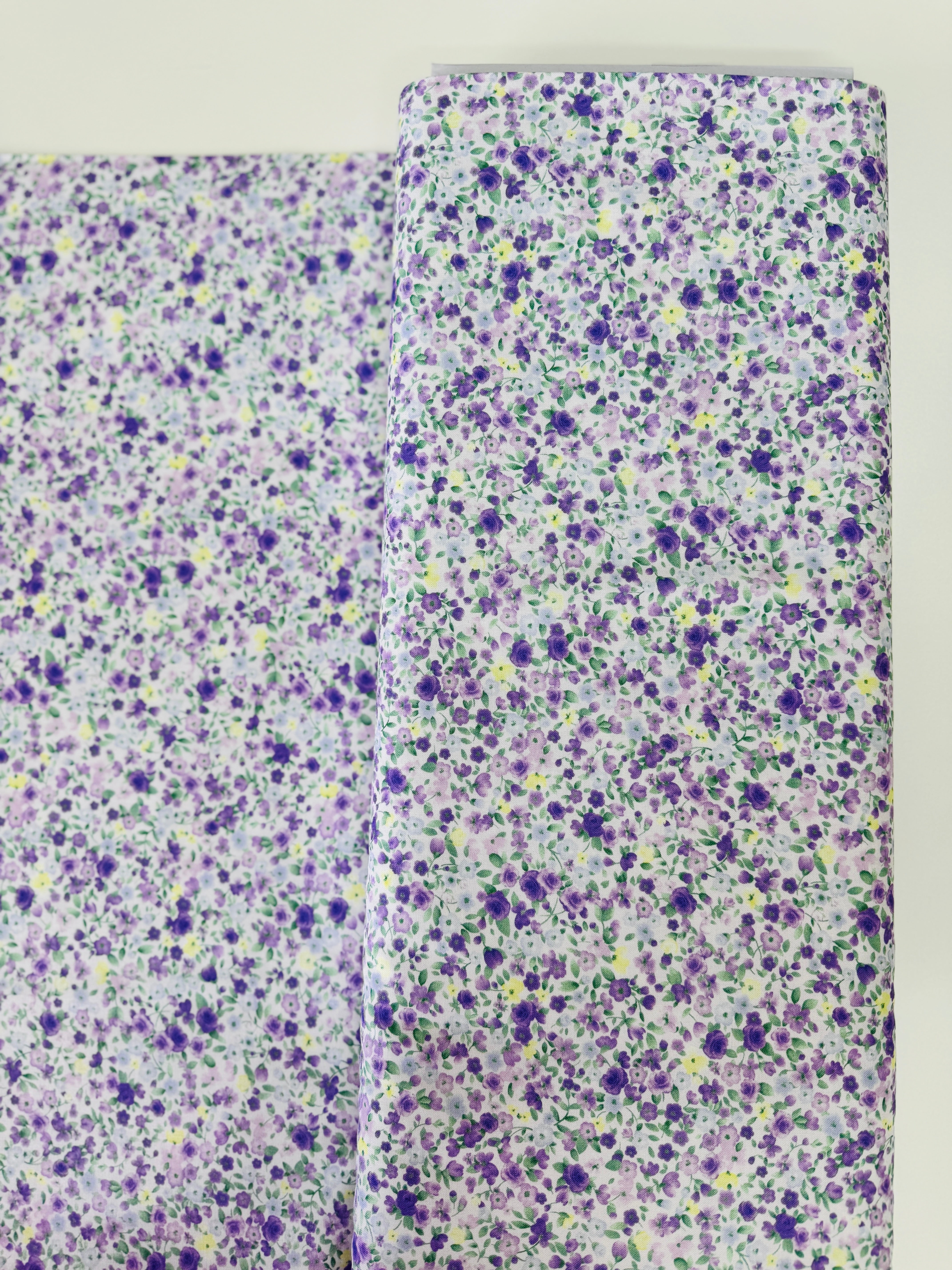 Tiny antique lilac floral cotton quilting fabric by Timeless Treasures – vintage-style ditsy blooms on soft purple background, 43″ wide