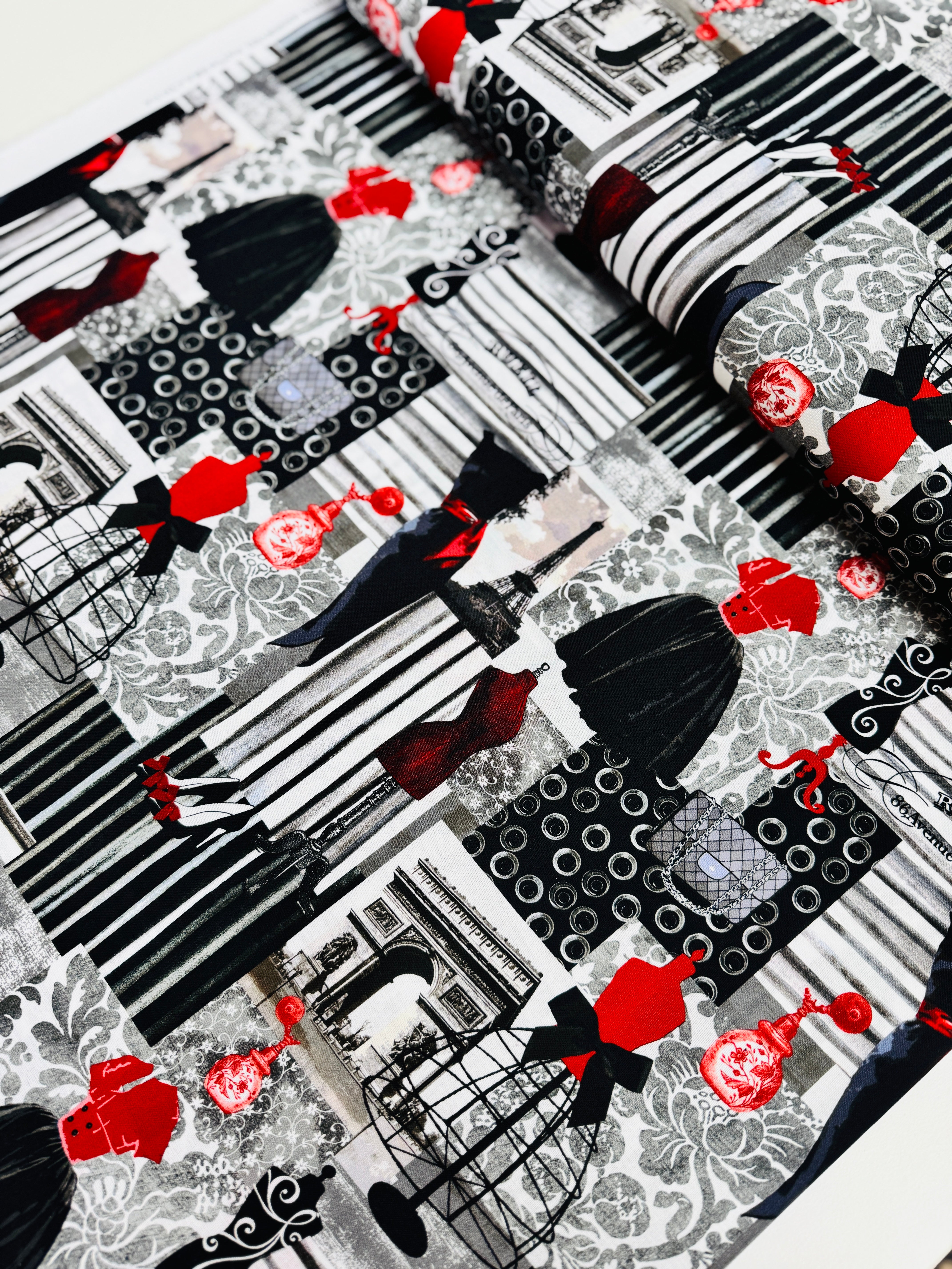 Fashion Forward Dresses and Bags fabric by Timeless Treasures – stylish cotton quilting print ideal for garments and accessories