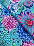 Enchanted Blue quilting cotton by Philip Jacobs for the Kaffe Fassett Collective – bold blue floral print on cotton fabric