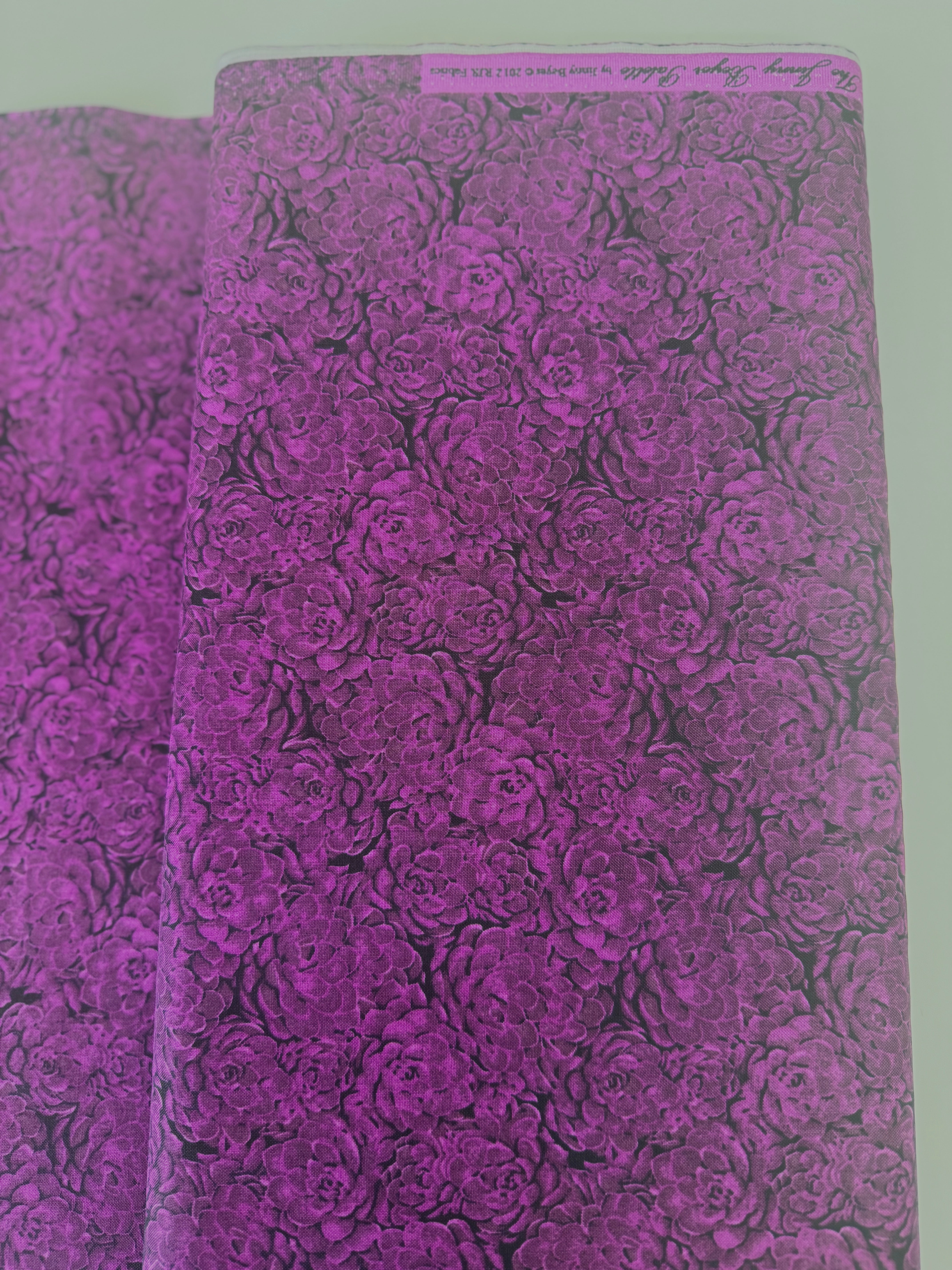 Jinny Beyer Palette - Hens and Chicks Magenta Yardage