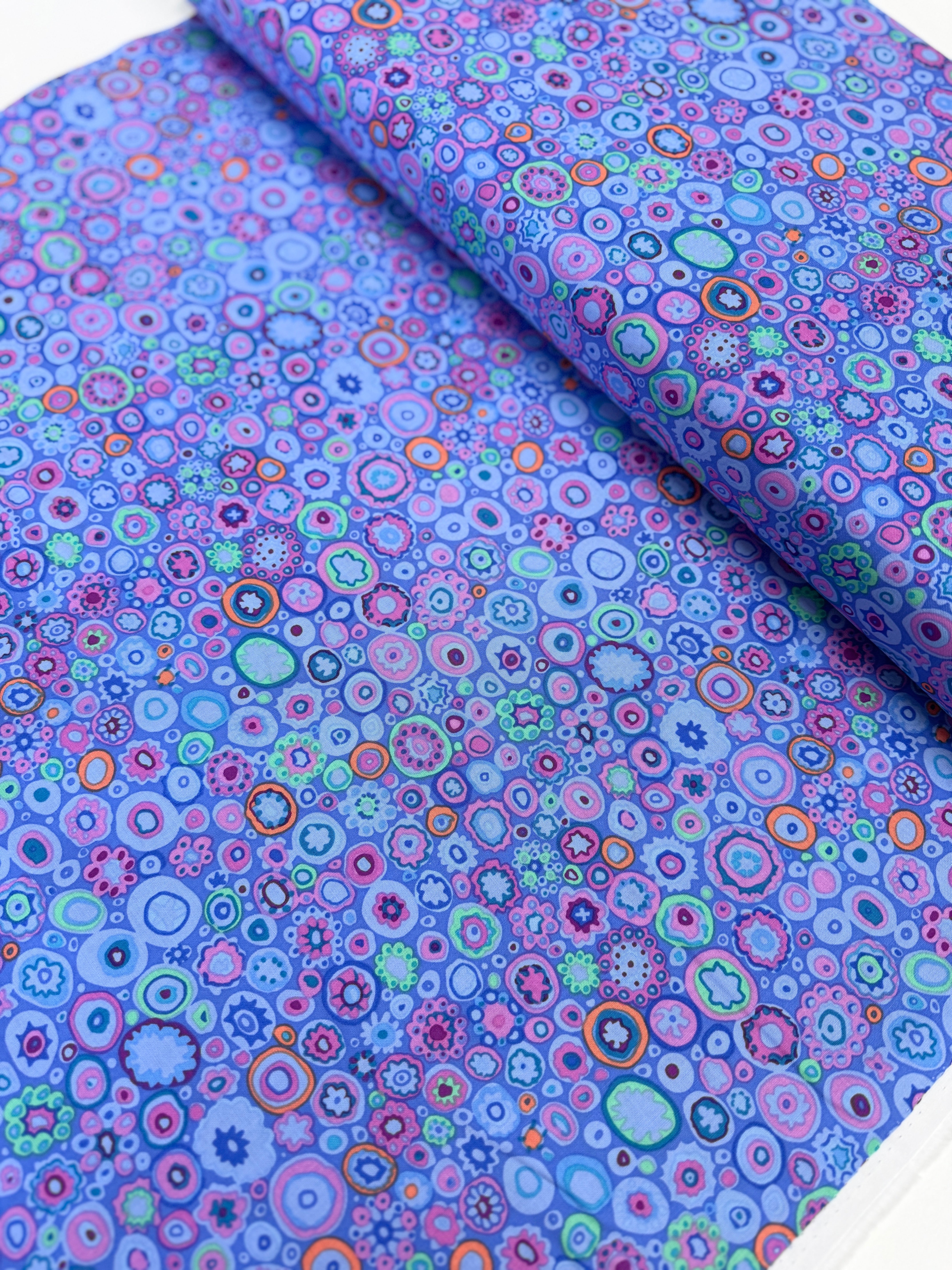 Kaffe Fassett Paperweight Blue Cotton Quilting Fabric PWGP020.BLUEX