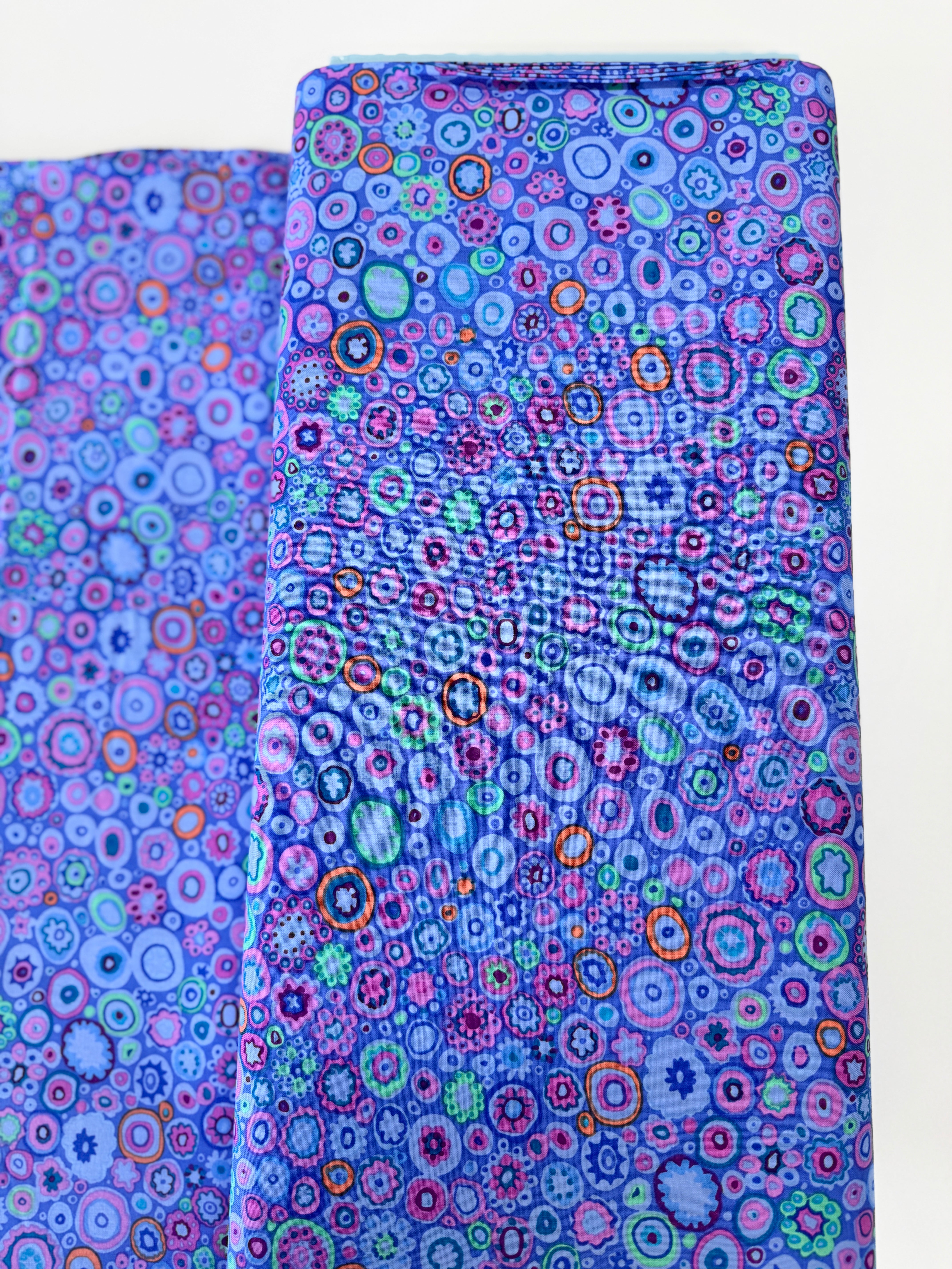 Kaffe Fassett Paperweight Blue Cotton Quilting Fabric PWGP020.BLUEX