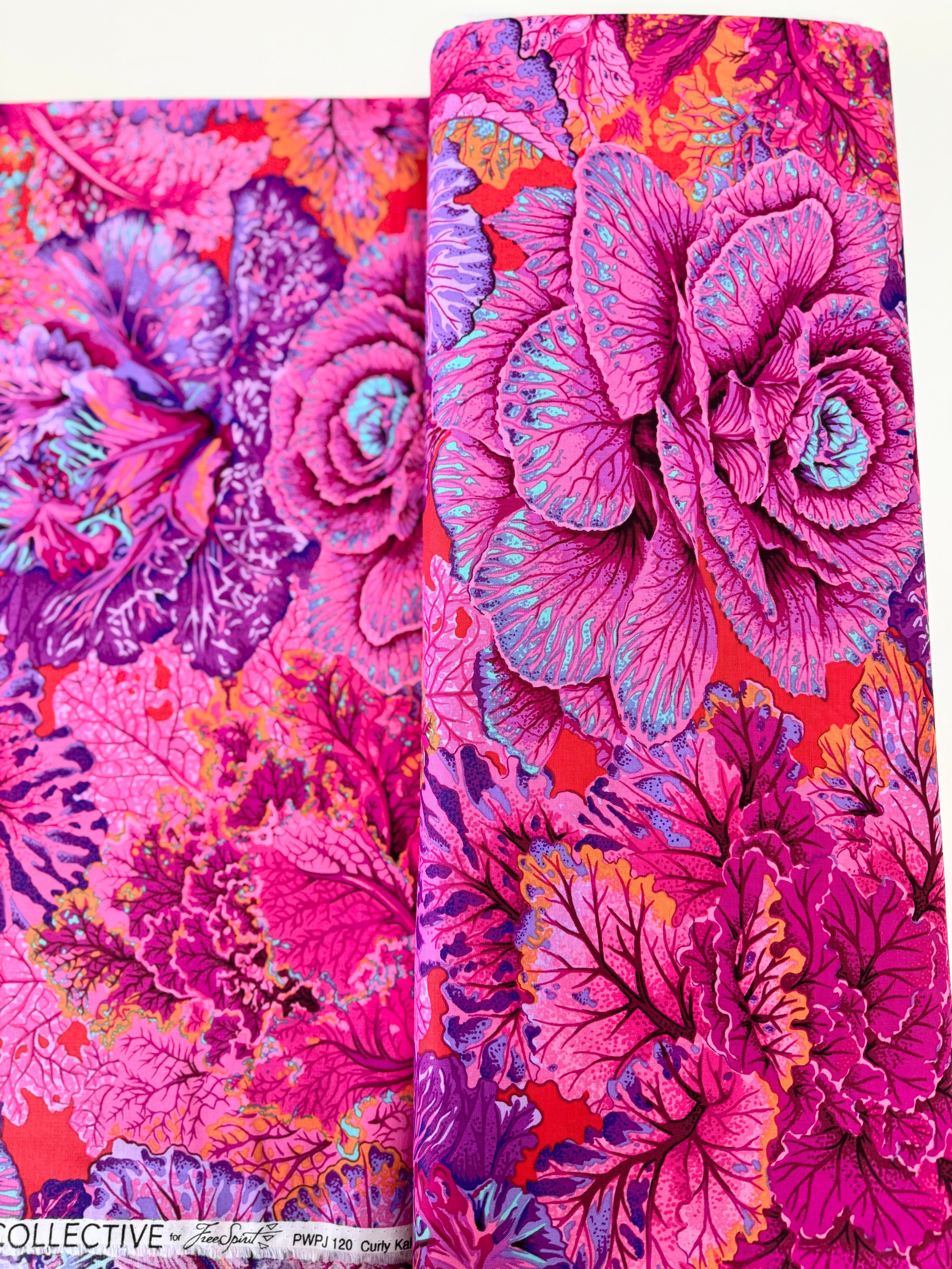 Kaffe Fassett Collective Stash - Curly Kale - Red Yardage