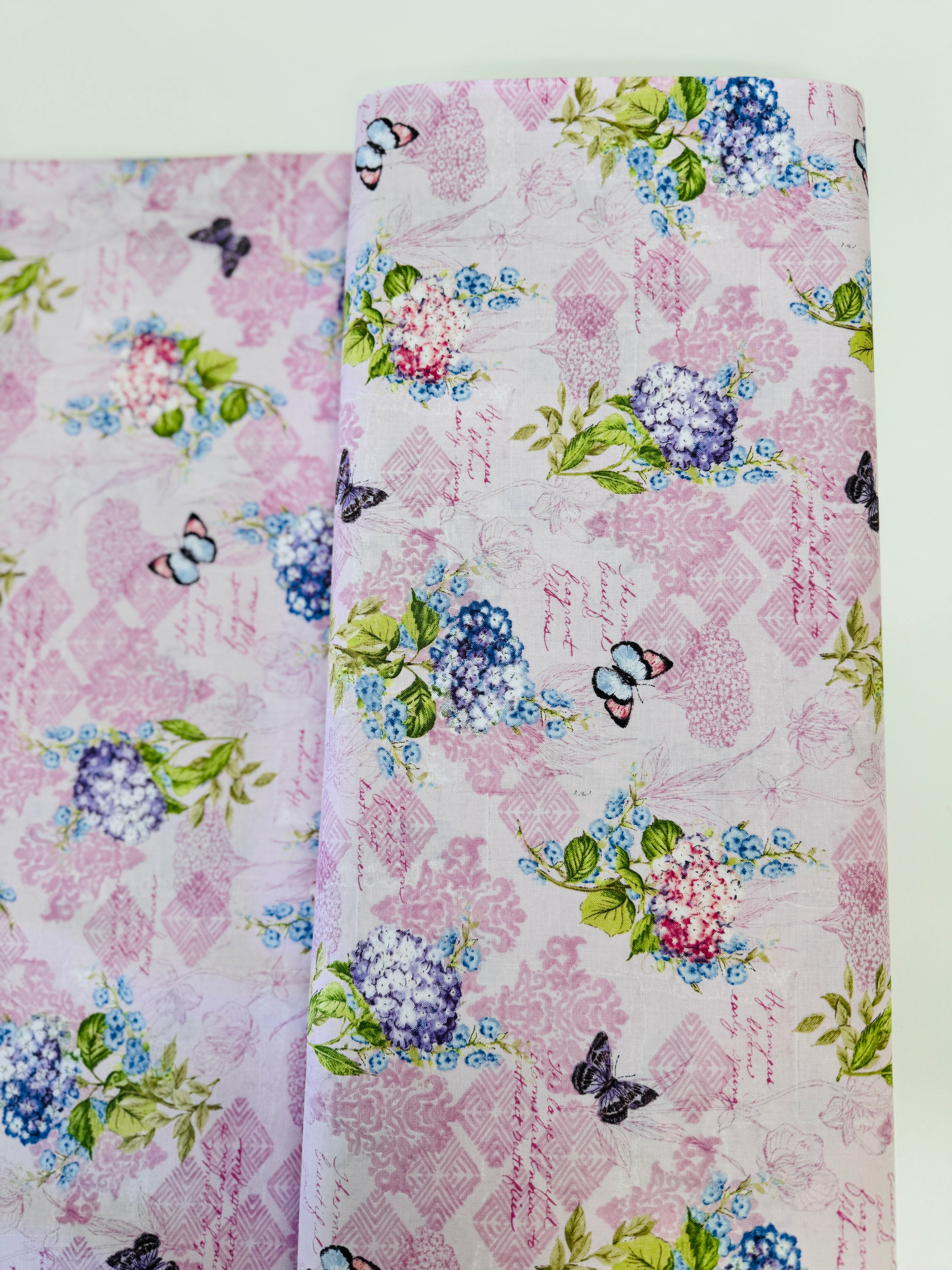 Hydrangea Mist - Monograph Pink Yardage