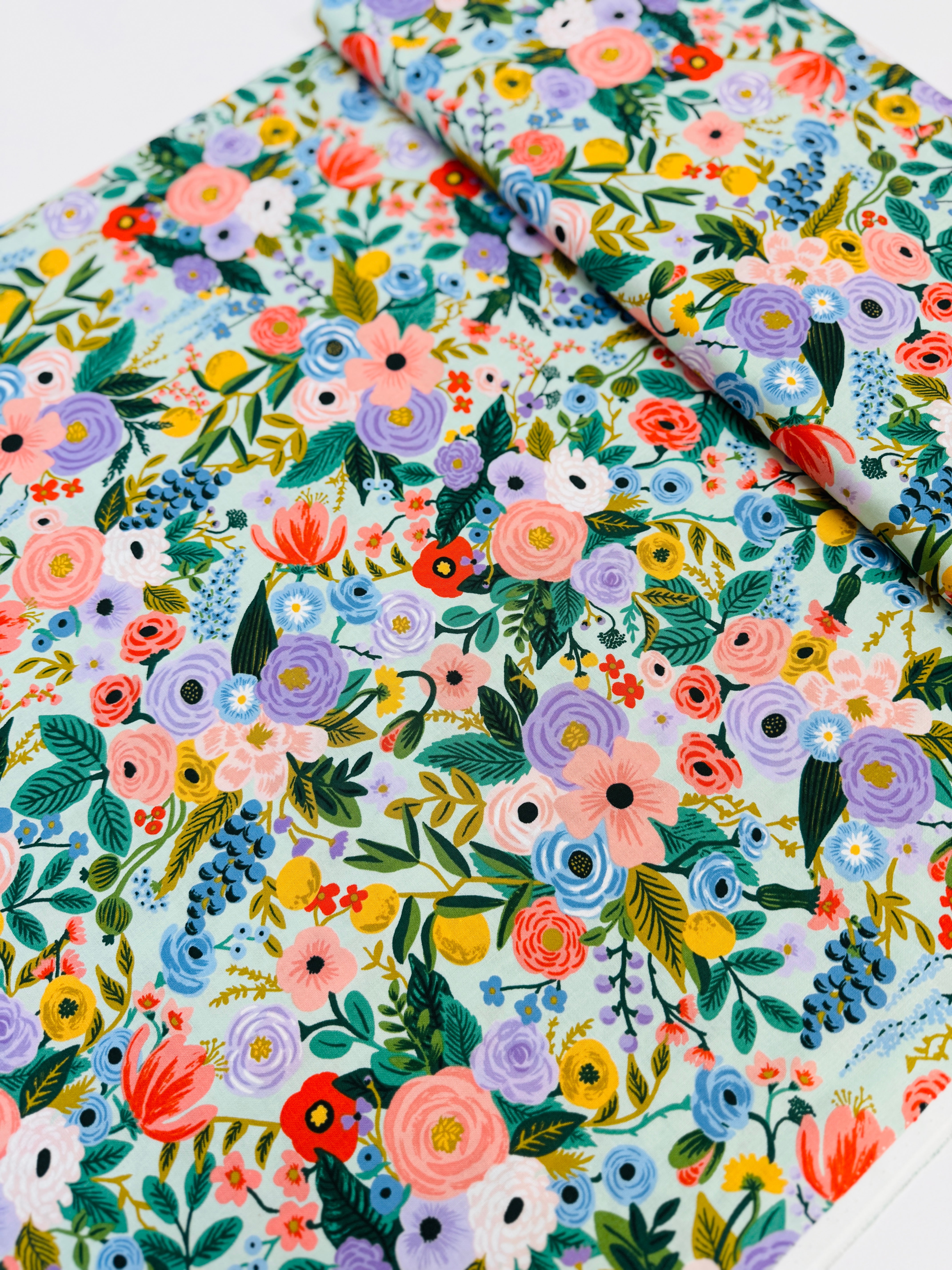 Garden Party Mint Yardage
