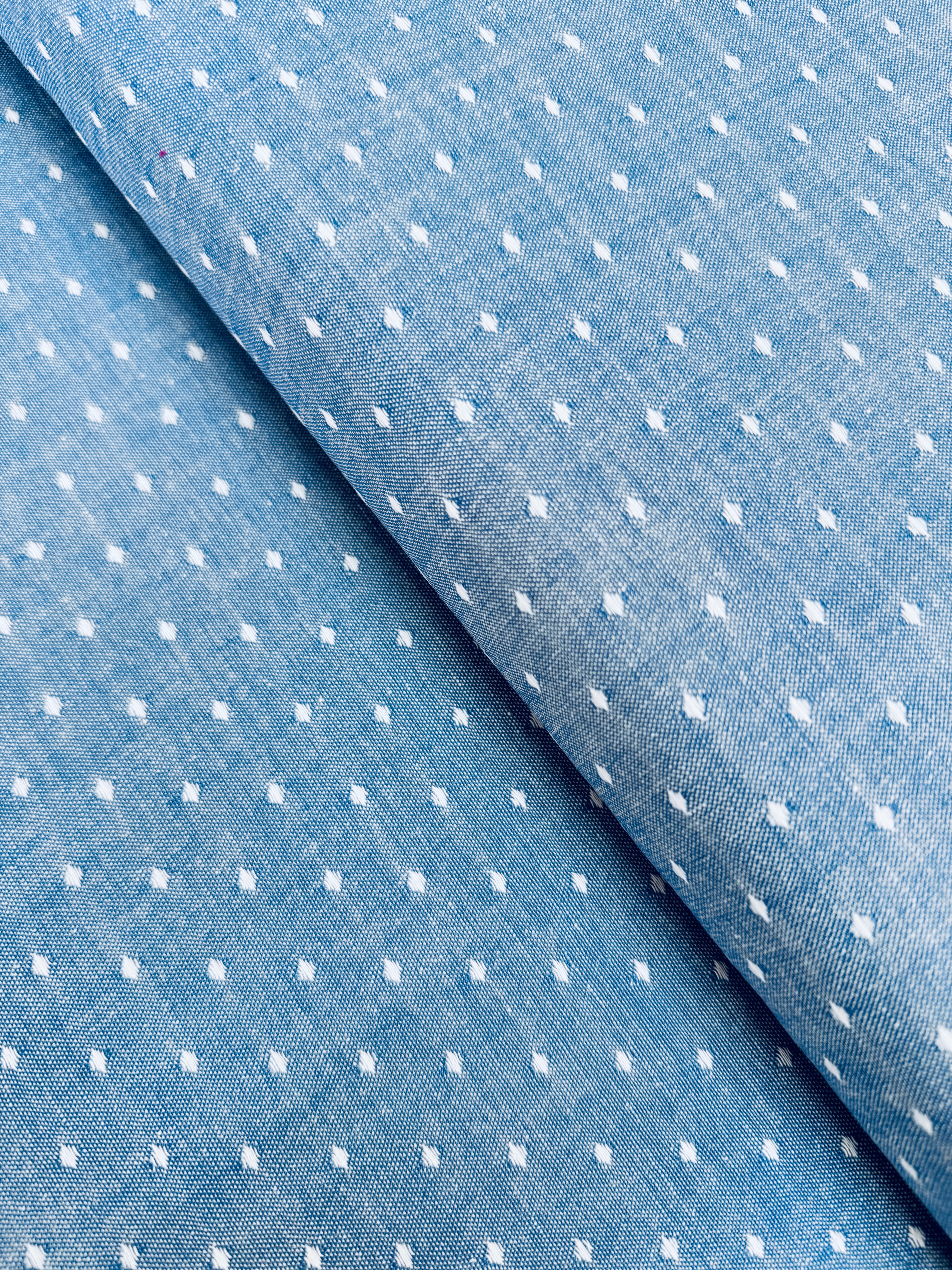 Denim and Daisies Wovens - Blue Jeans Dot Yardage