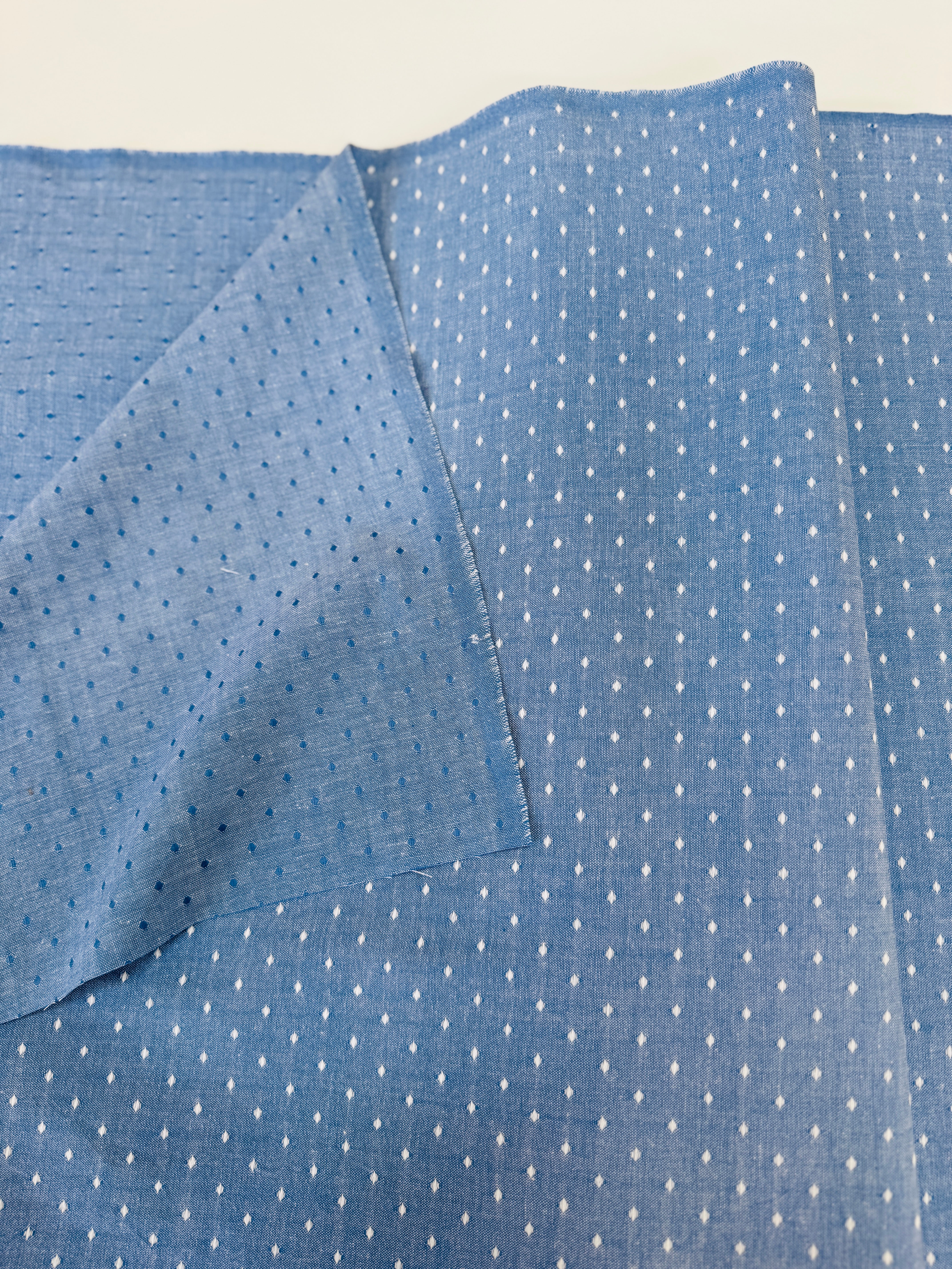 Denim and Daisies Wovens - Blue Jeans Dot Yardage