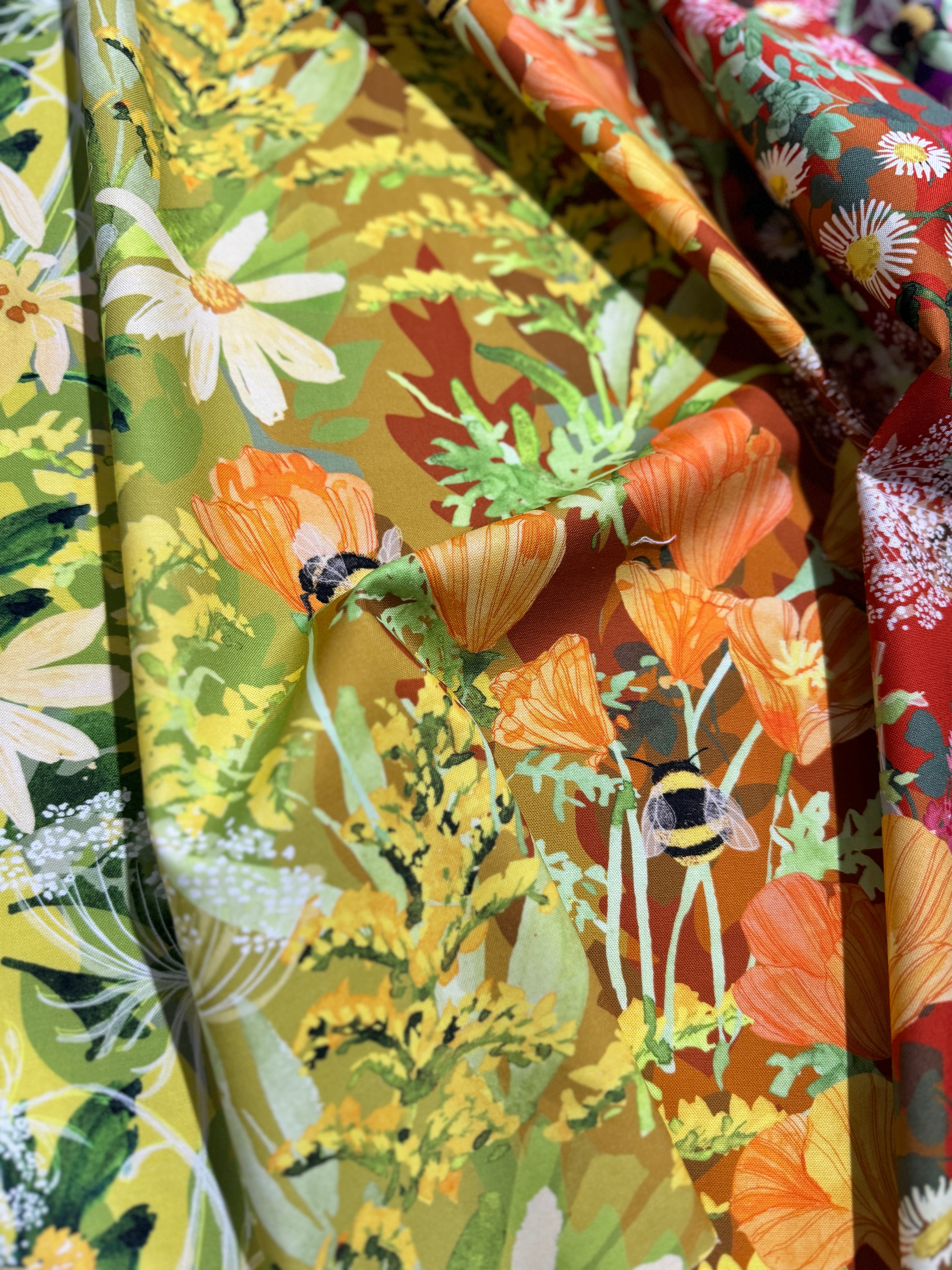 Wild Blossoms Rainbow – Wildflowers Ombre Fabric by Robin Pickens for Moda – Rainbow gradient cotton with floral print.