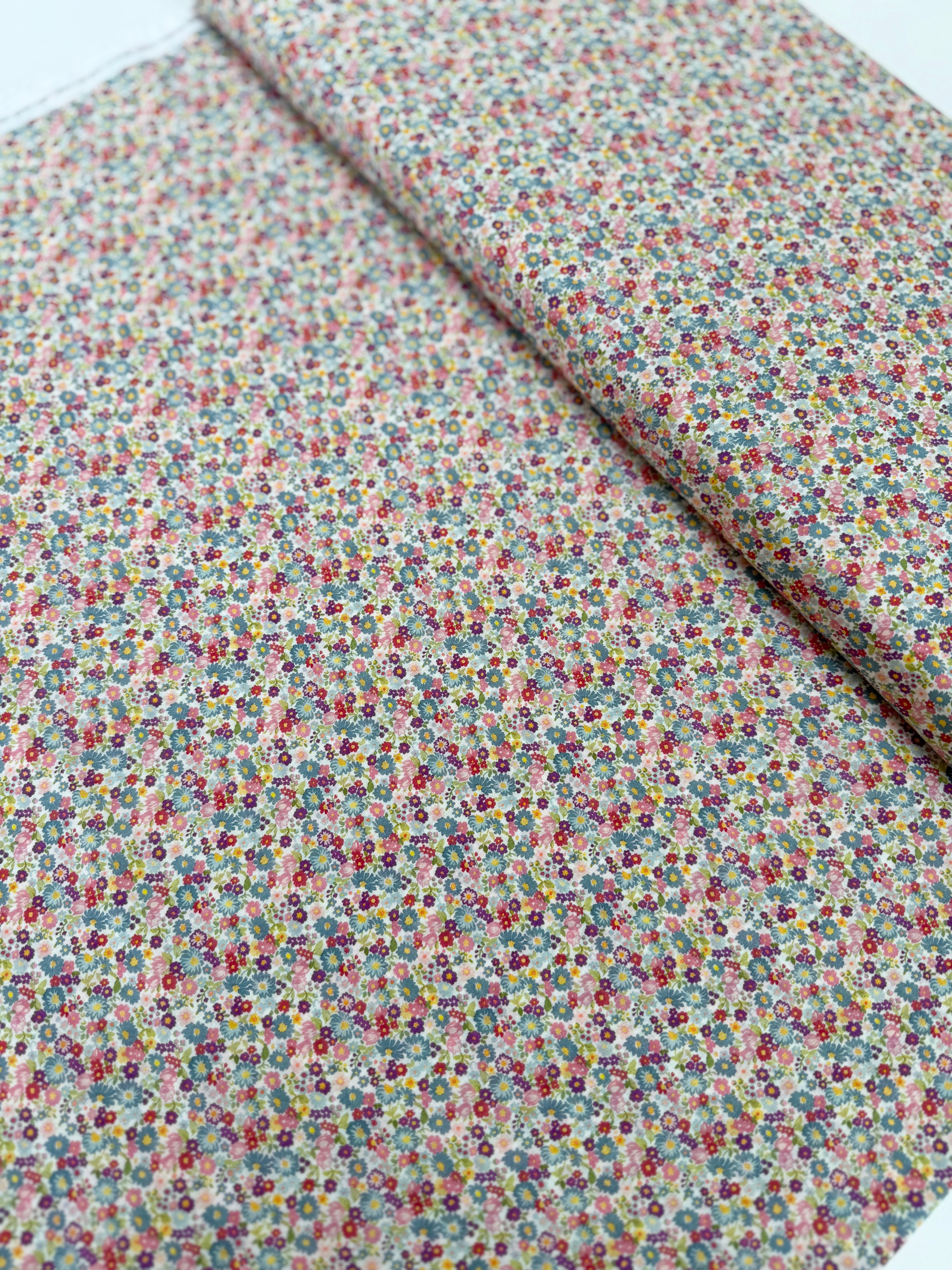 Chelsea Garden Lawns - Porcelain Multi Floral Yardage