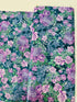 Mystic Moon teal floral quilting cotton by Studio RK for Robert Kaufman – teal flowers with silver metallic accents, 43/44″ wide