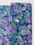 Mystic Moon teal floral quilting cotton by Studio RK for Robert Kaufman – teal flowers with silver metallic accents, 43/44″ wide