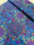 Kaffe Fassett Millefiore Blue wide quilt backing fabric – 108" cotton floral