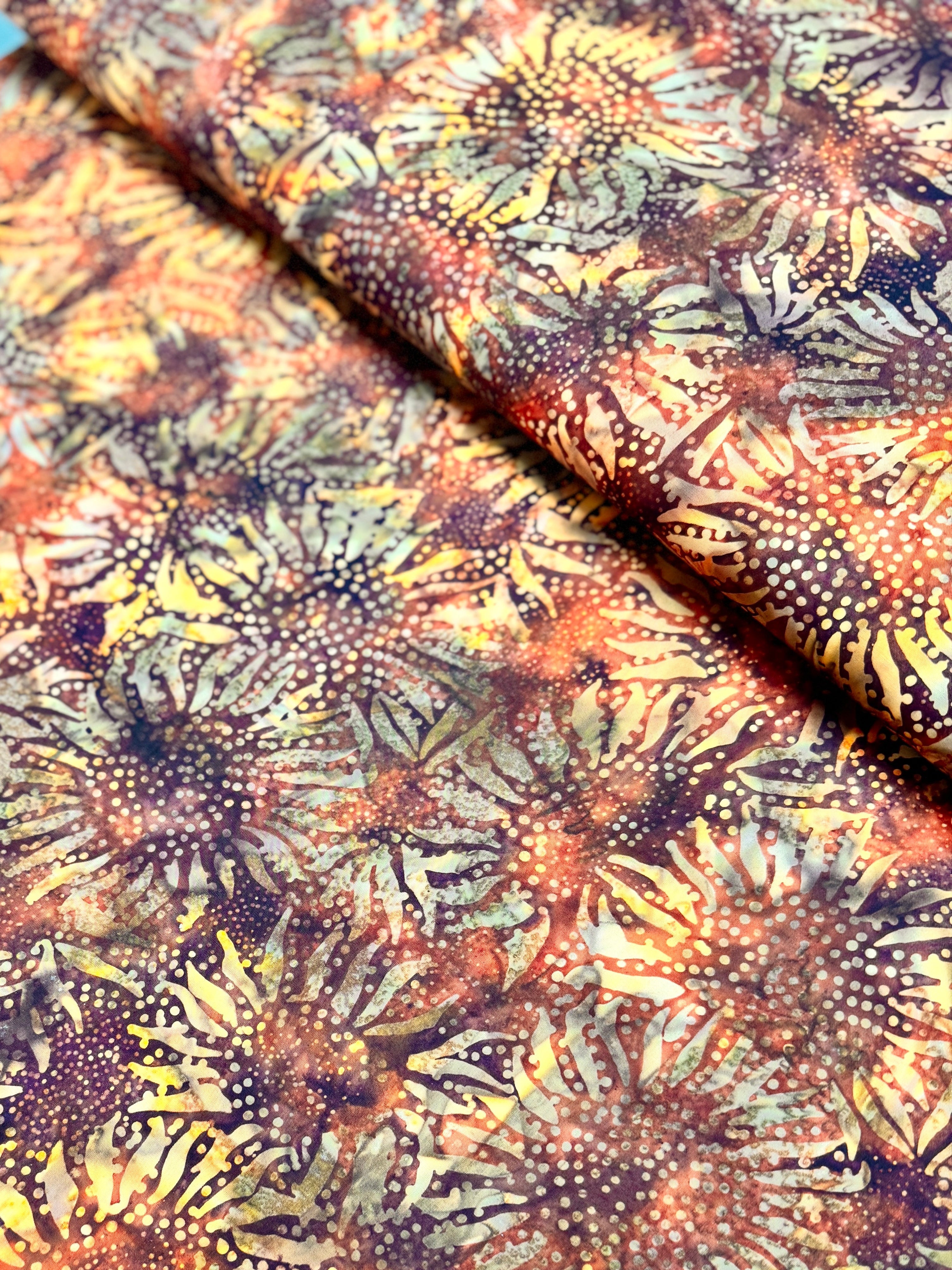 Bali Chop - Sunflower Teak Batik Yardage