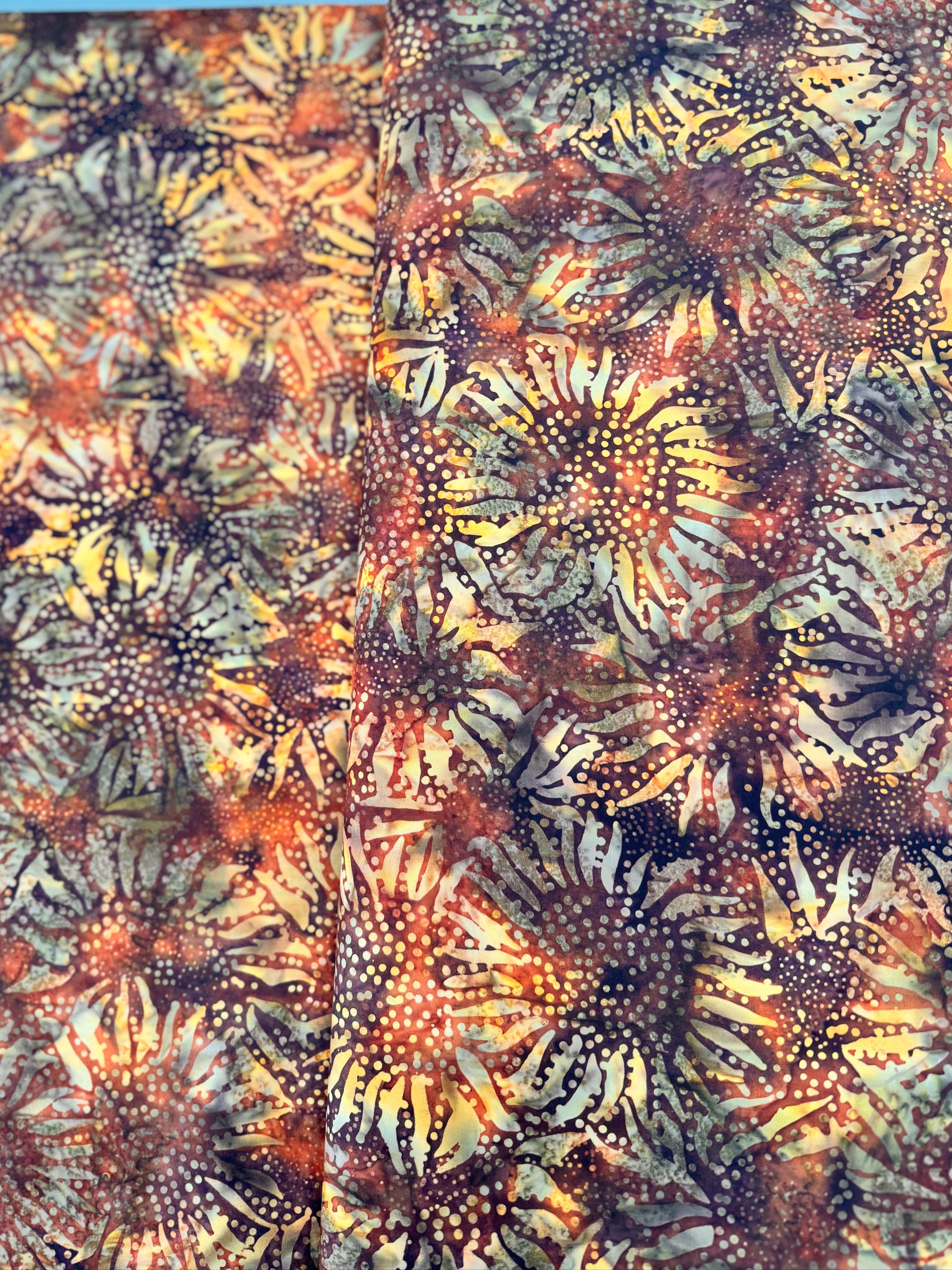 Bali Chop - Sunflower Teak Batik Yardage