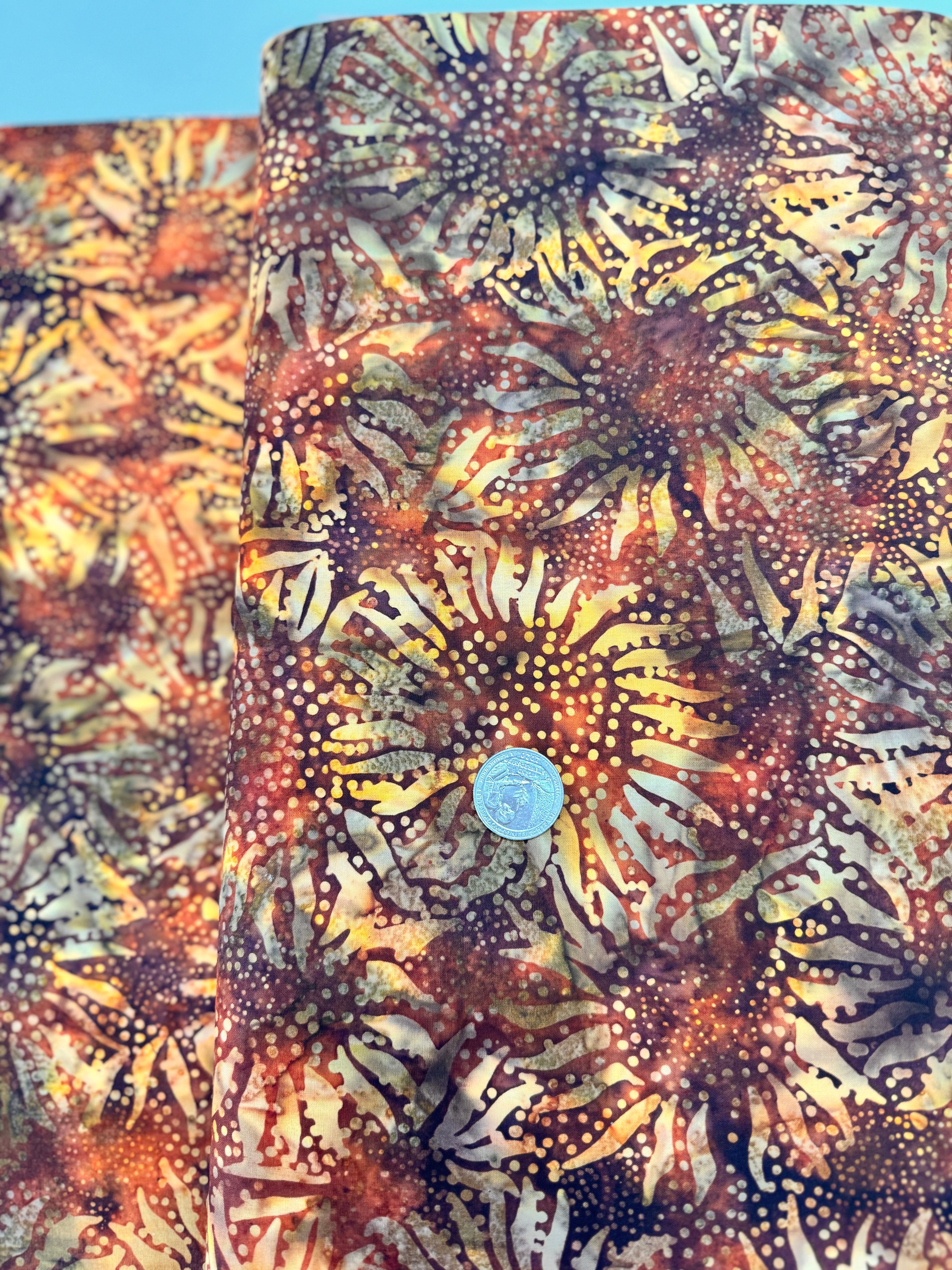 Bali Chop - Sunflower Teak Batik Yardage