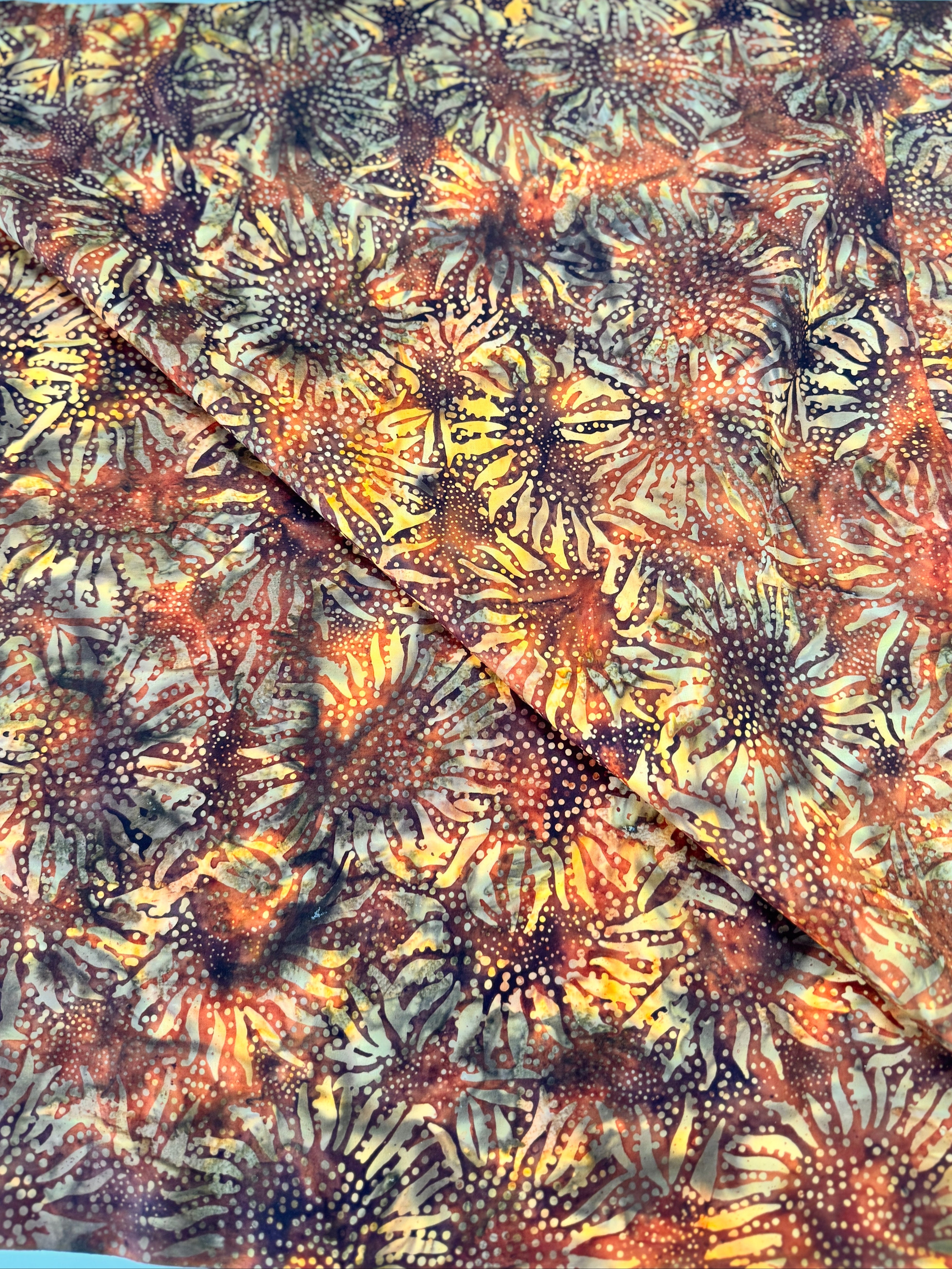 Bali Chop - Sunflower Teak Batik Yardage