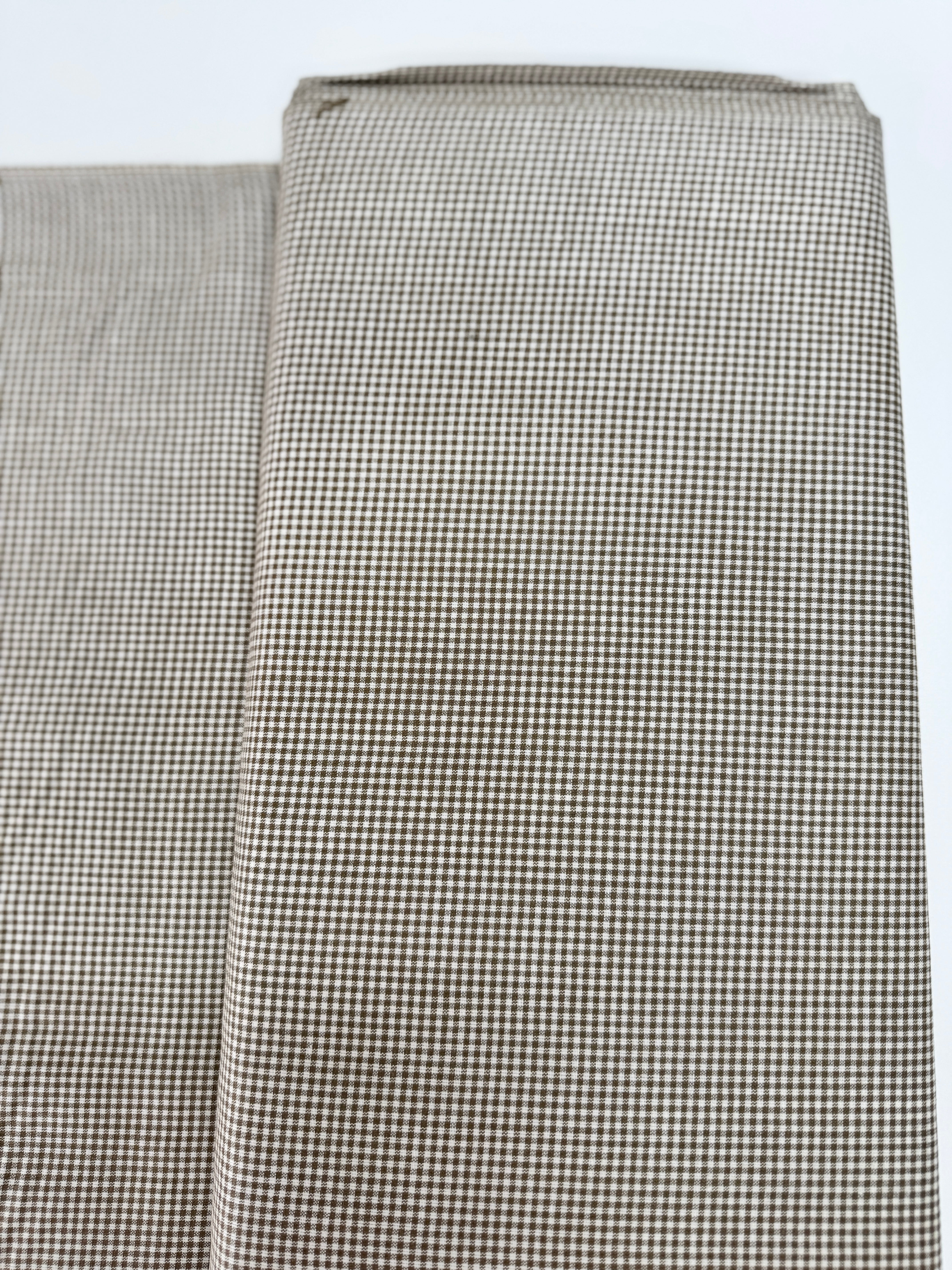French General Woven Ginghams - Stone Pearl Yardage
