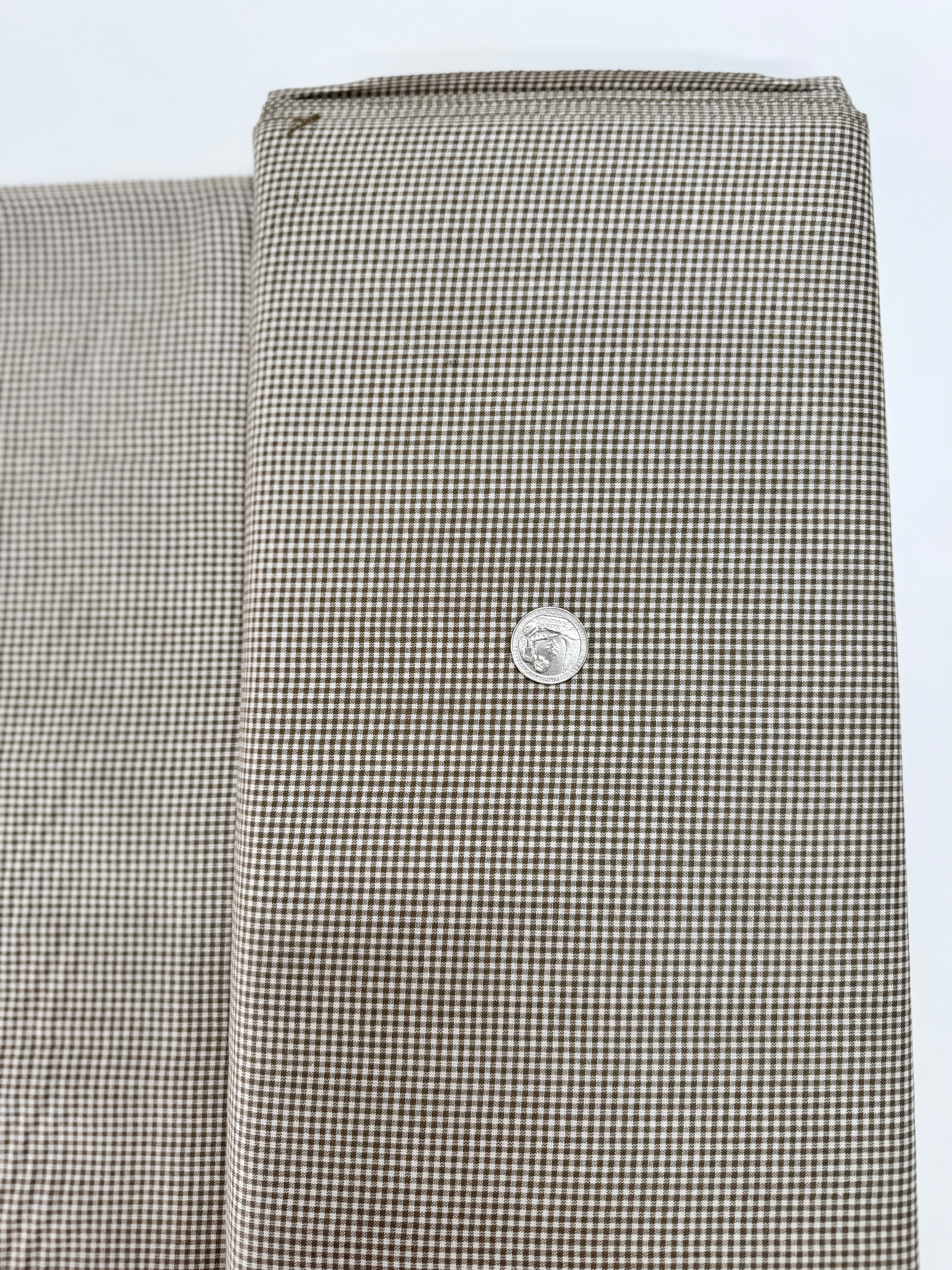 French General Woven Ginghams - Stone Pearl Yardage