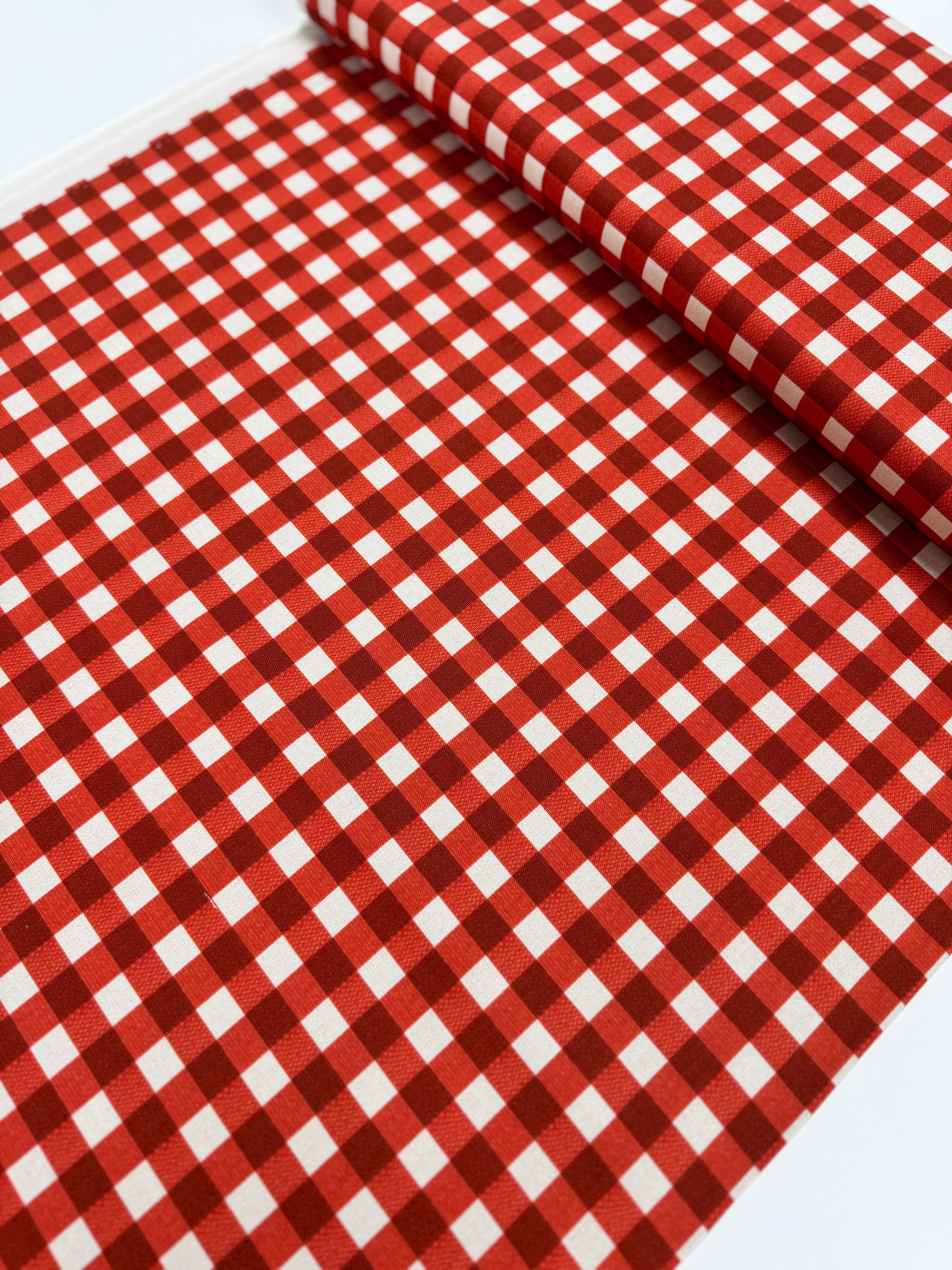 Farm and Garden Canvas - Gingham Tomato Canvas Yardage